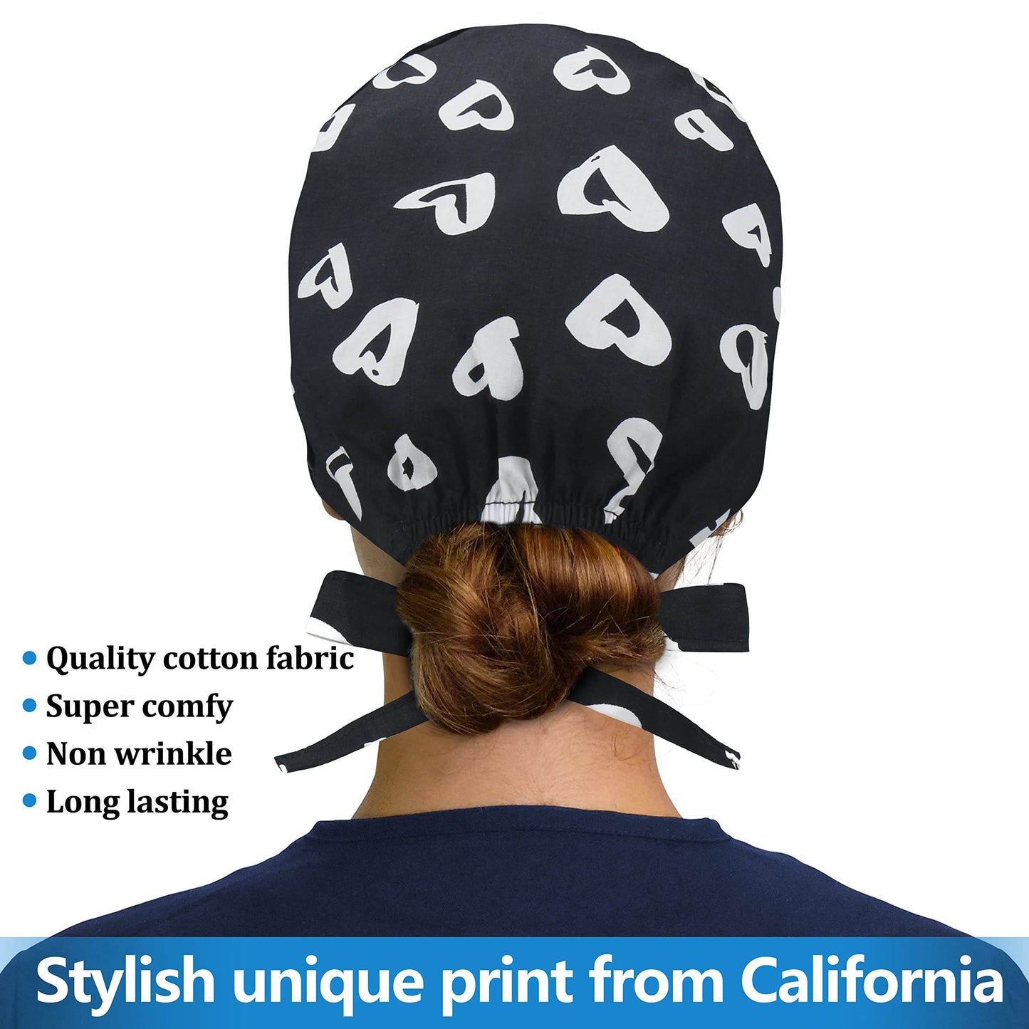Unisex Adjustable Scrub Cap W/ Button & Sweatband - Purcell's Clothing Company