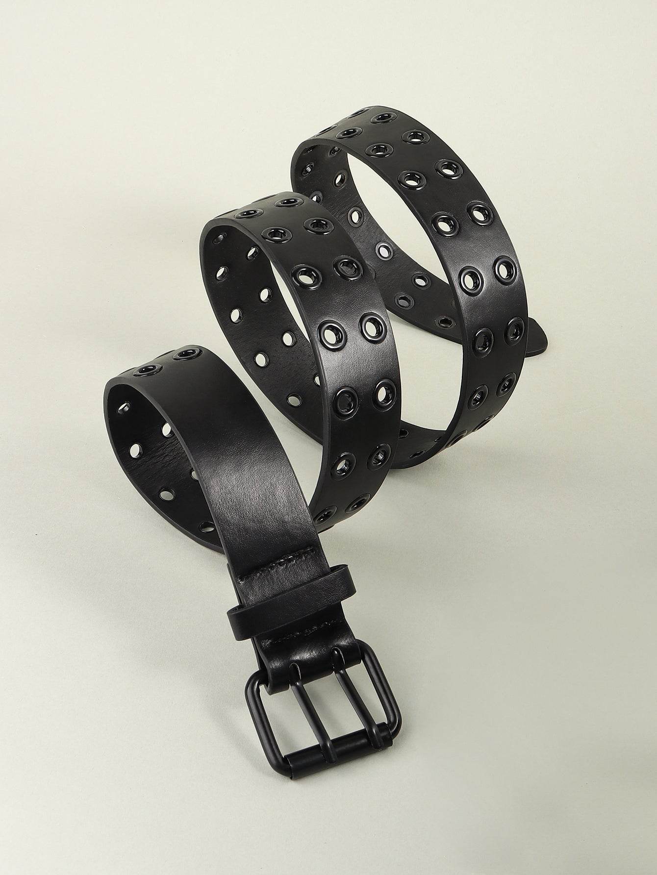 Grommet PU Leather Belt - Purcell's Clothing Company