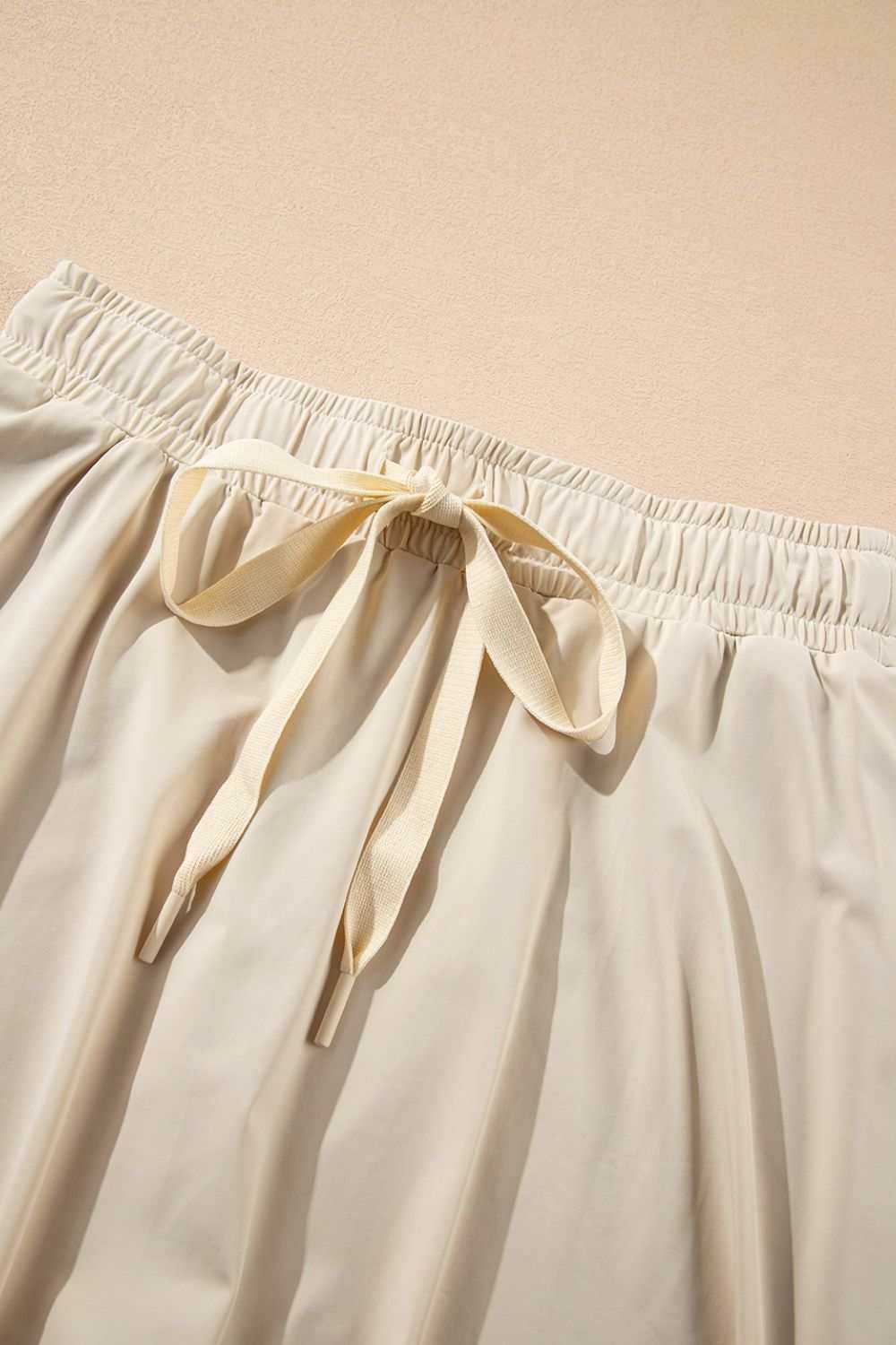 Drawstring High Waist Lined Active Skorts - Purcell's Clothing Company