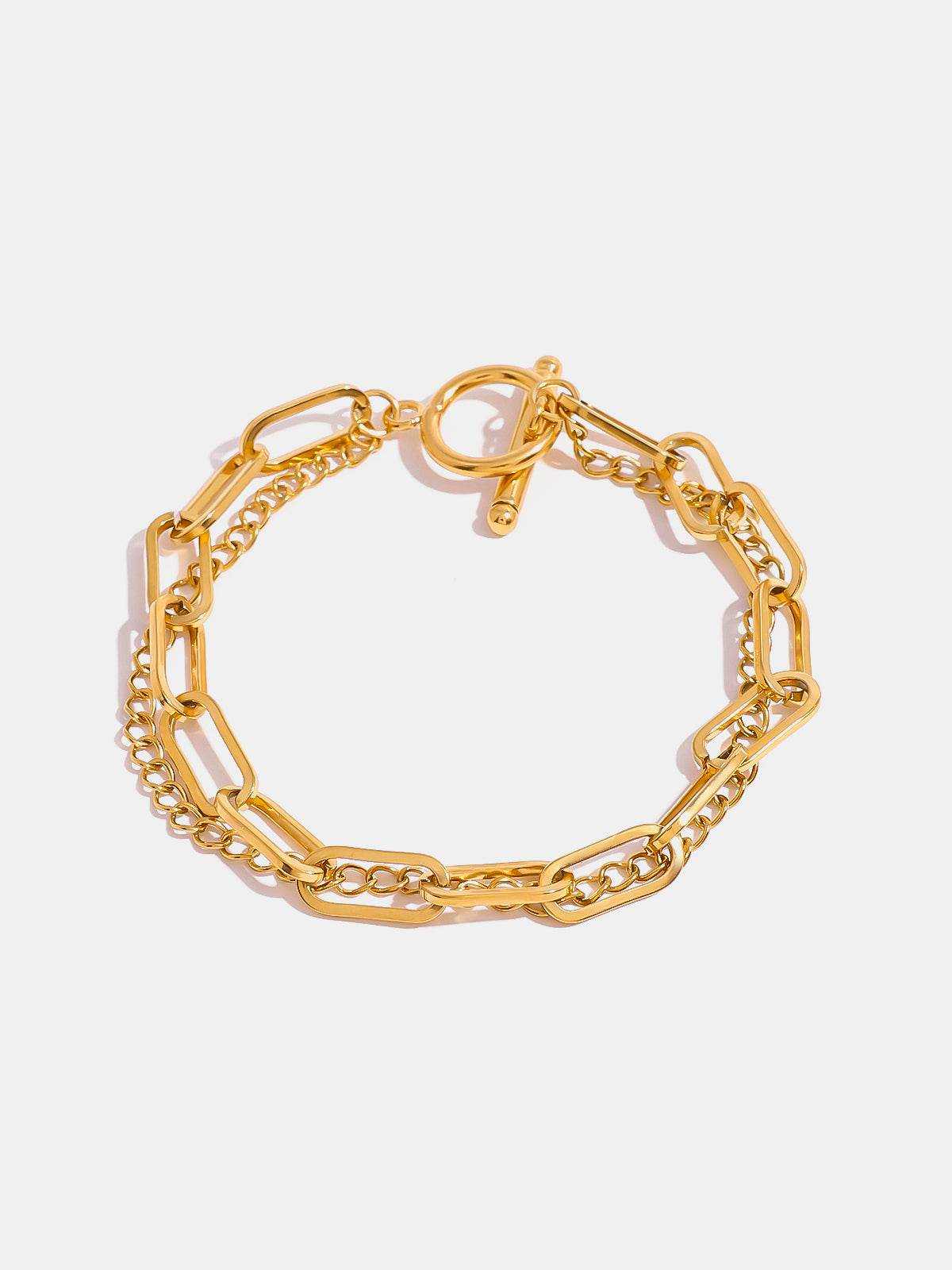 18K Gold-Plated Stainless Steel Chain Bracelet - Purcell's Clothing Company