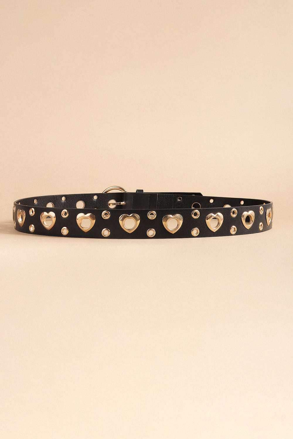 Heart Shape Alloy Detail PU Leather Belt - Purcell's Clothing Company