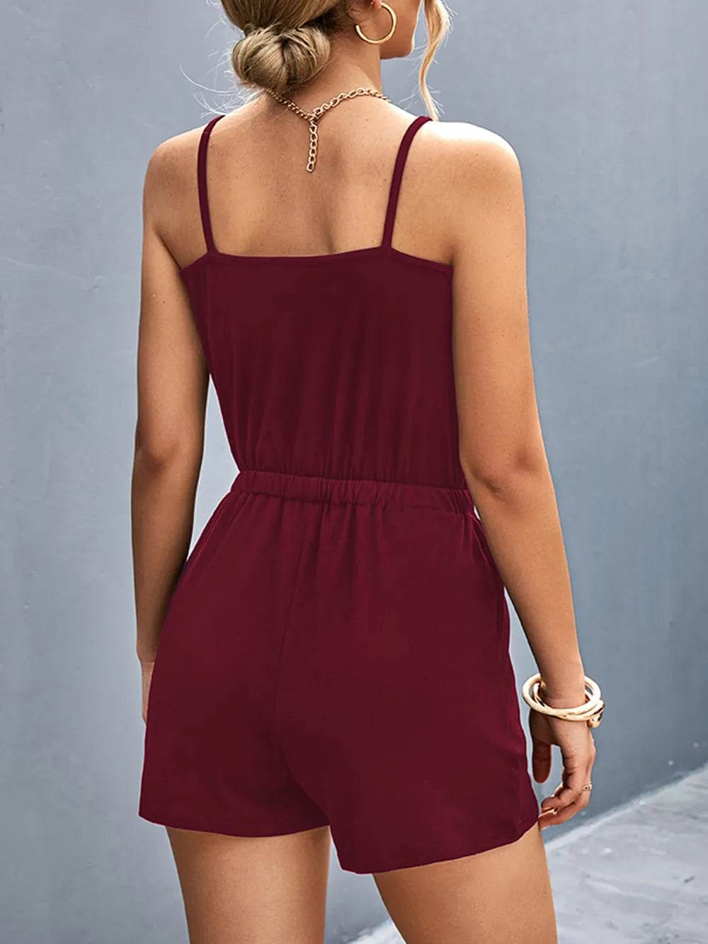 Scoop Neck Romper with Pockets - Purcell's Clothing Company