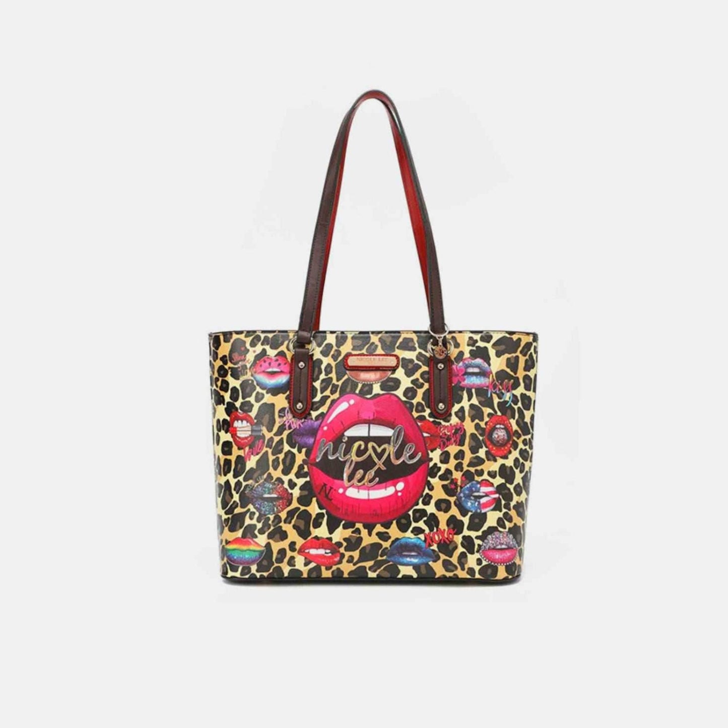 Nicole Lee USA 3-Piece Wild Lips Print Handbag Set - Purcell's Clothing Company