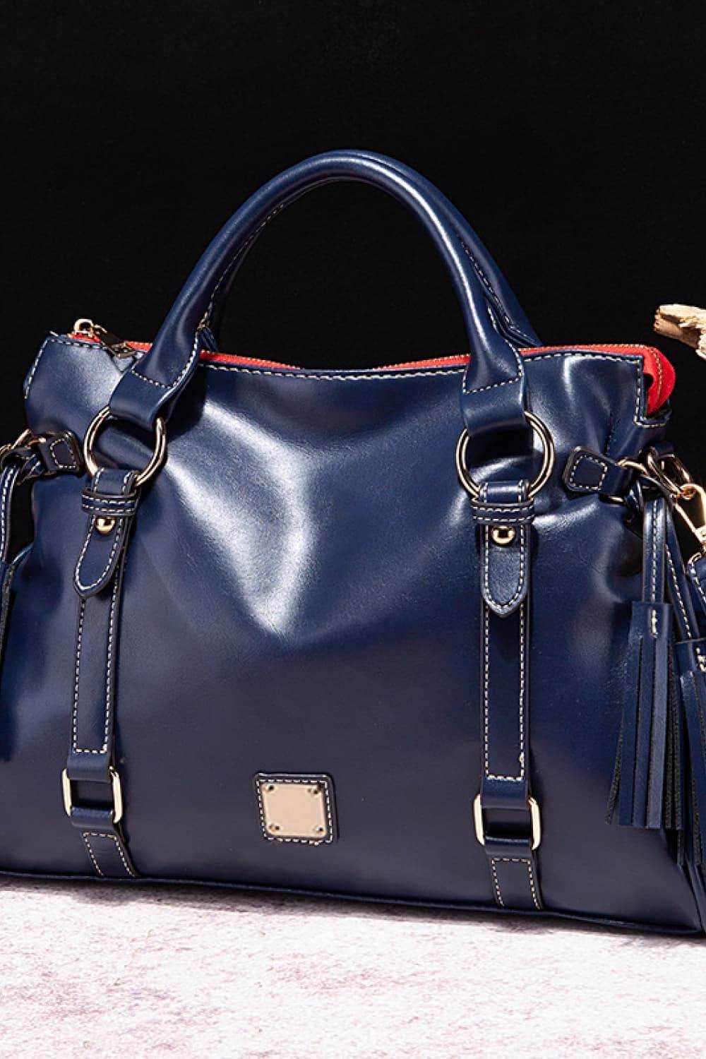 PU Leather Handbag with Tassels - Purcell's Clothing Company