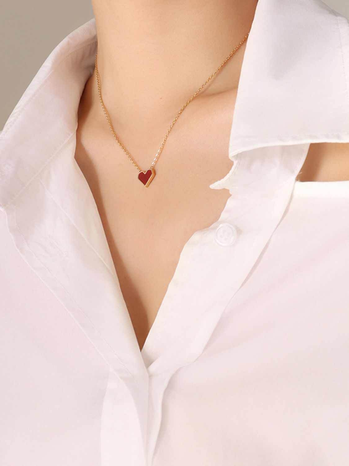 Titanium Steel Heart Necklace - Purcell's Clothing Company