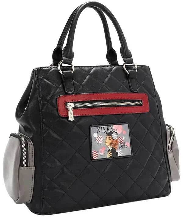 Nicole Lee USA Eco-Leather Handbag with Side Pockets - Purcell's Clothing Company