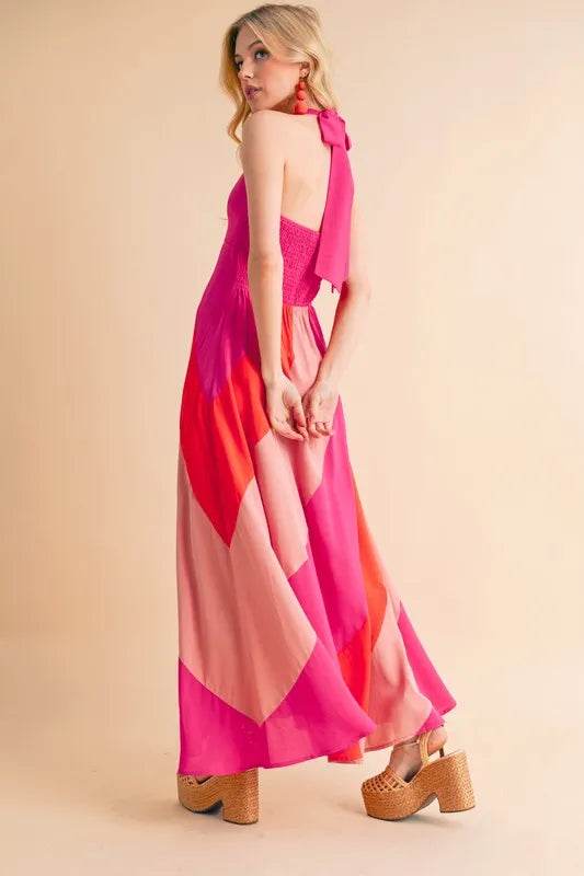 Aemi+Co Color Block Sleeveless Maxi Dress - Purcell's Clothing Company