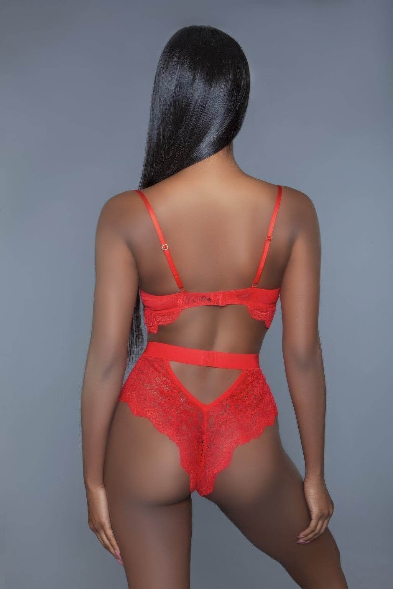 1 Pc. Non-padded Cups With Modern Cut-out Details. Hook And Eye Fastenings. Adjustable Straps - Purcell's Clothing Company