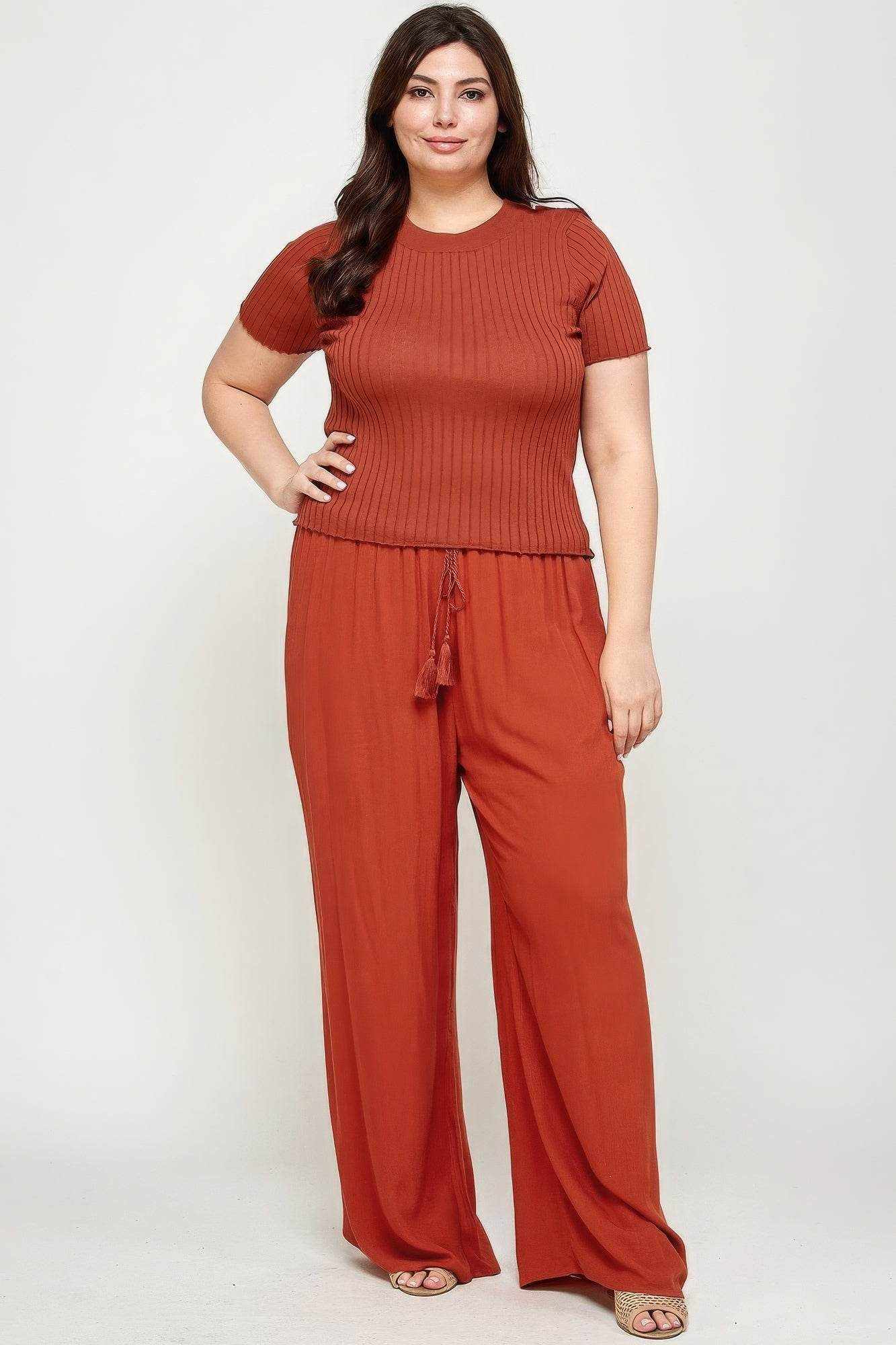 Solid Full Length Wide Leg Palazzo Pants - Purcell's Clothing Company