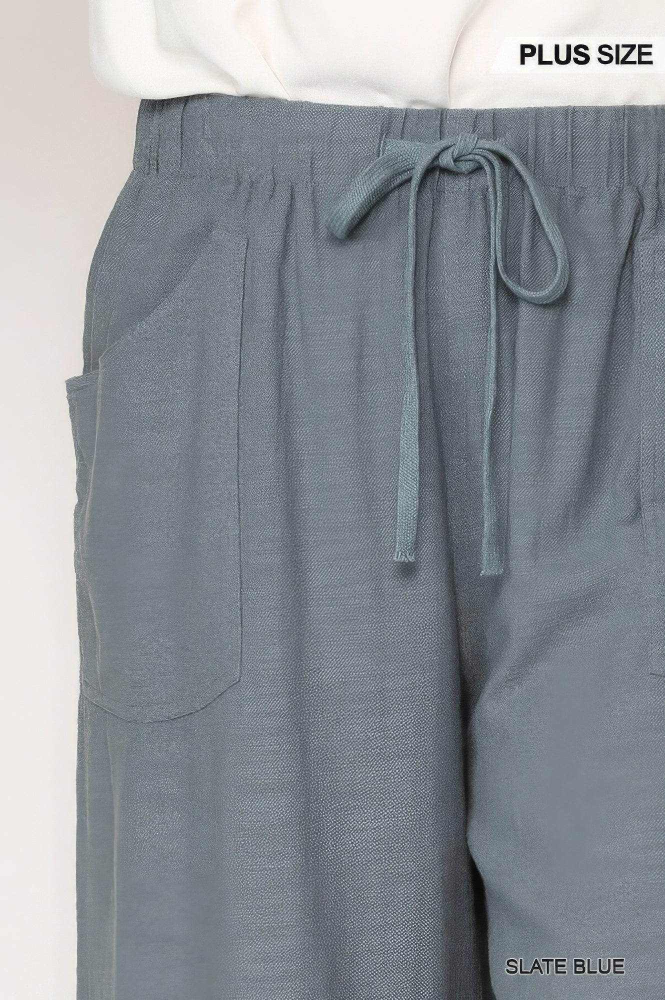 Frayed Wide Leg Pants With Pockets - Purcell's Clothing Company
