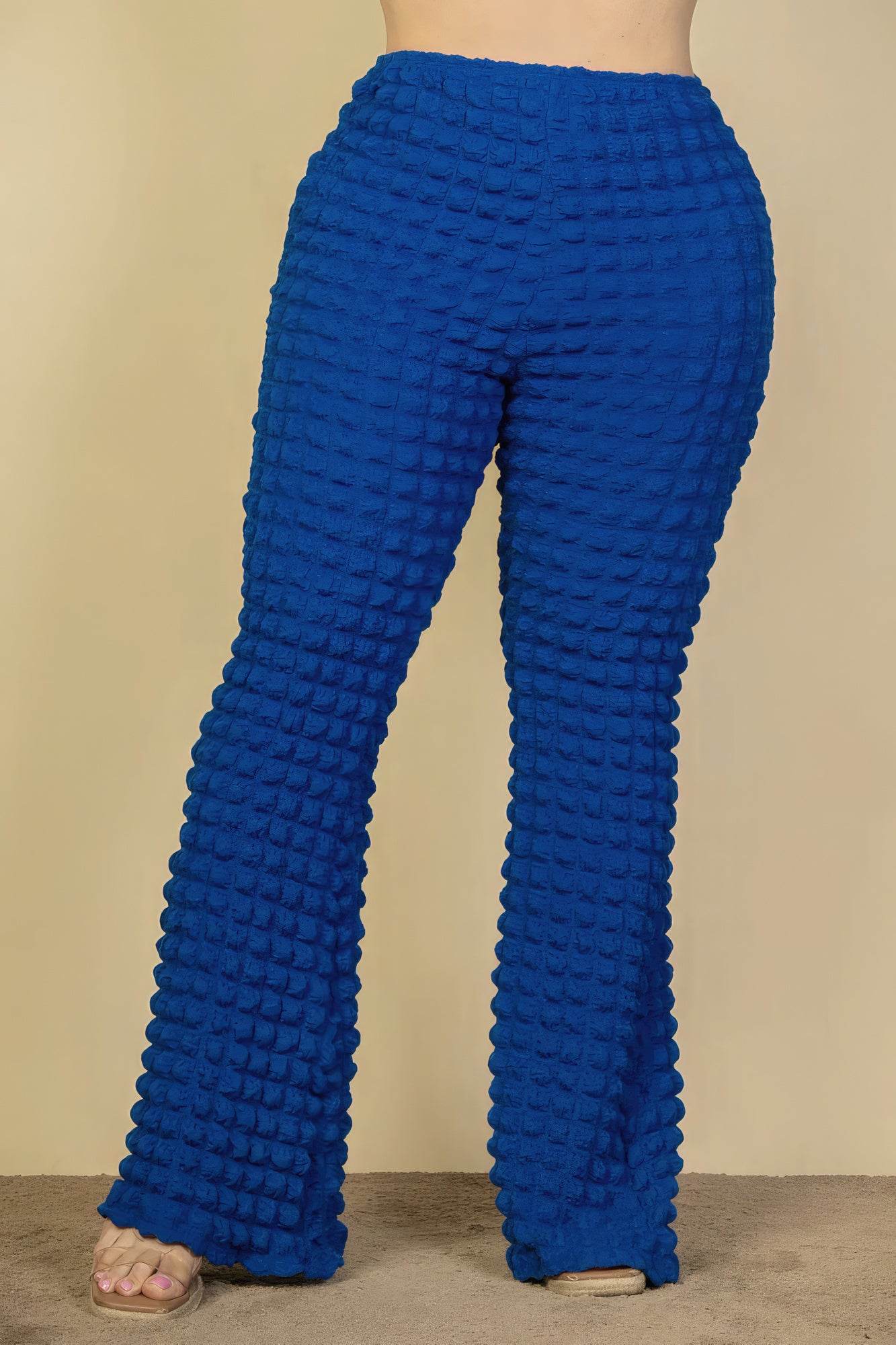 Plus Size Bubble Fabric Flare Pants - Purcell's Clothing Company