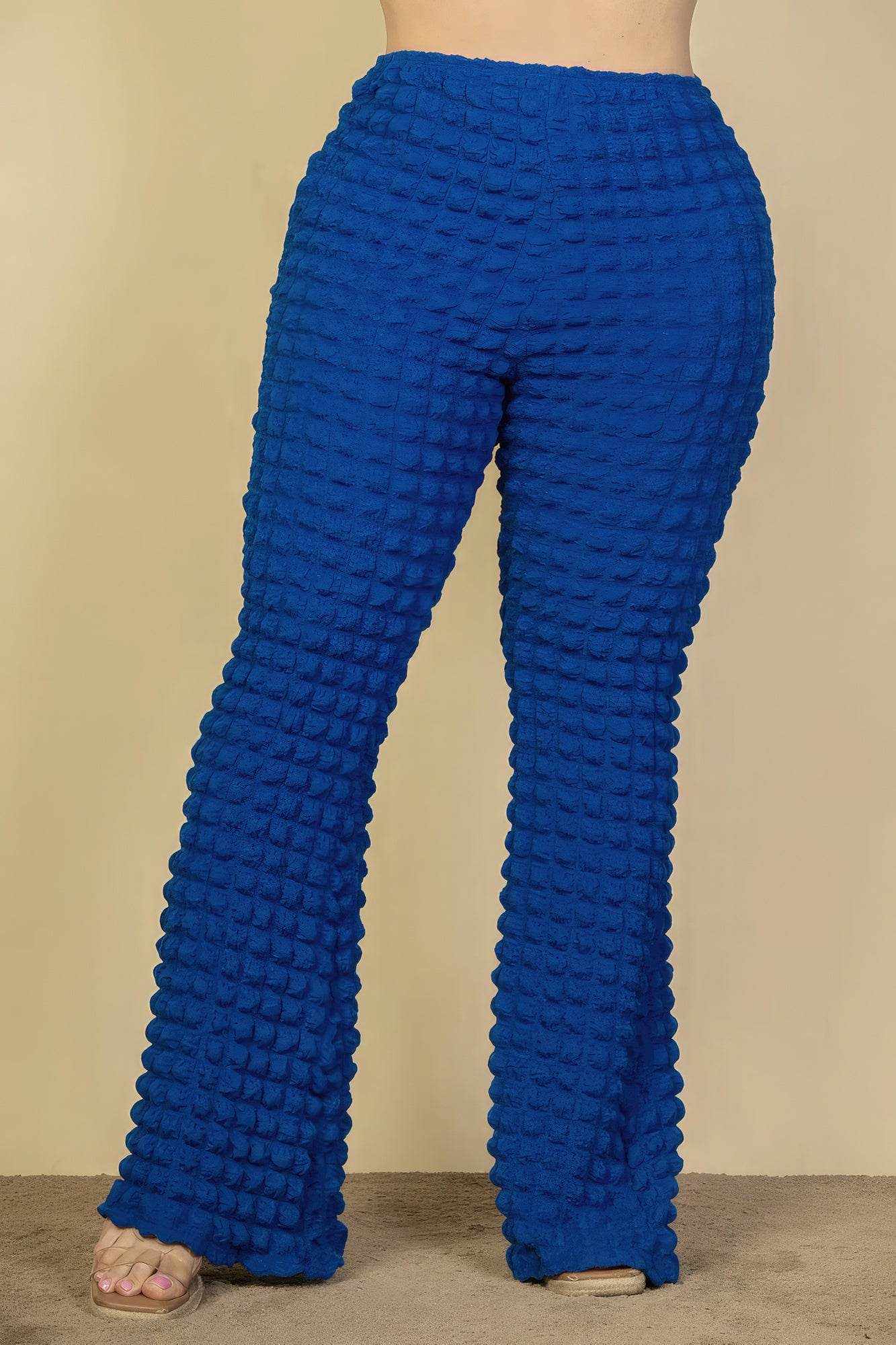 Plus Size Bubble Fabric Flare Pants - Purcell's Clothing Company