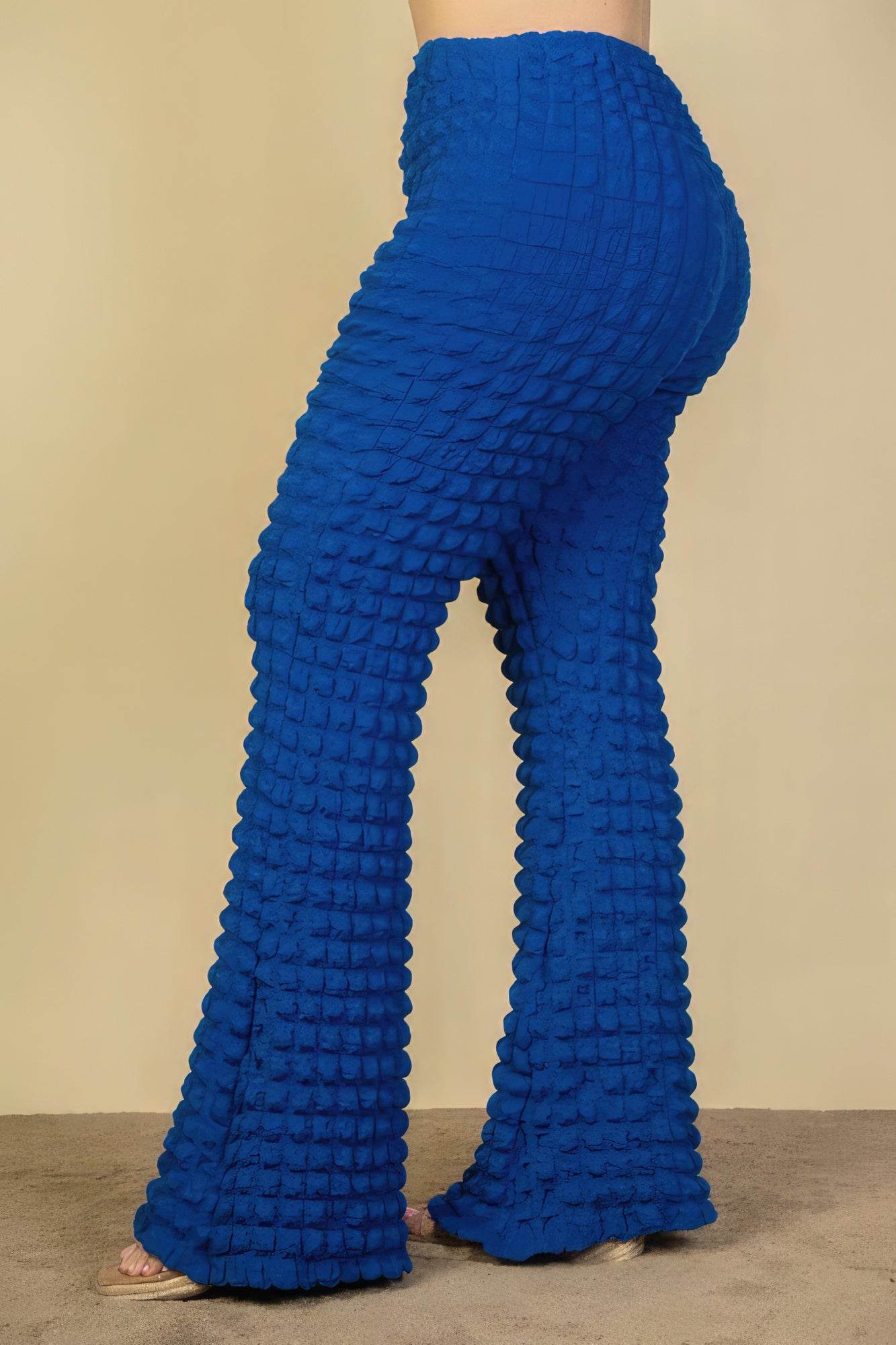 Plus Size Bubble Fabric Flare Pants - Purcell's Clothing Company