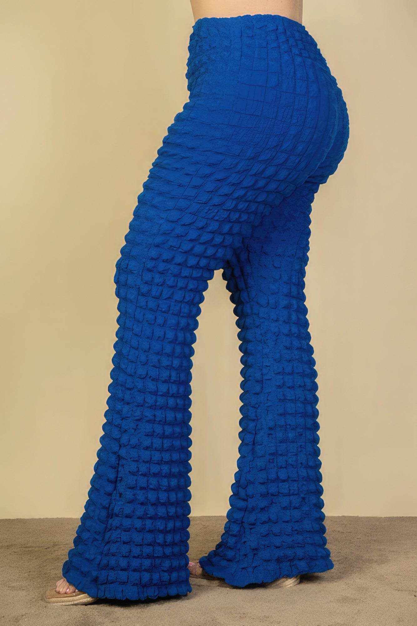 Plus Size Bubble Fabric Flare Pants - Purcell's Clothing Company
