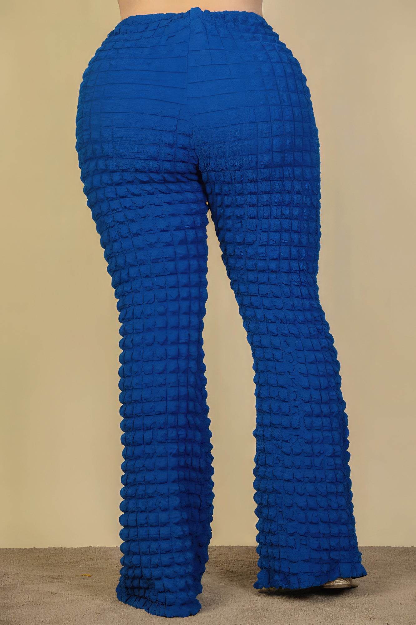Plus Size Bubble Fabric Flare Pants - Purcell's Clothing Company