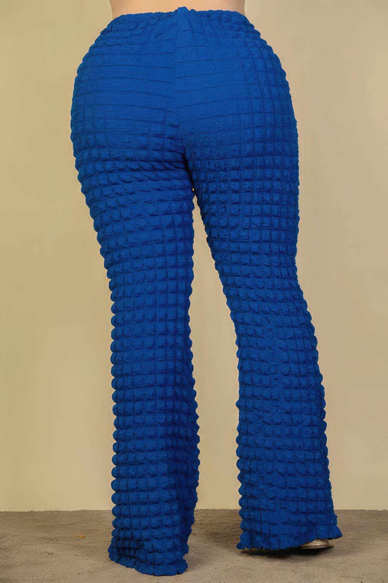 Plus Size Bubble Fabric Flare Pants - Purcell's Clothing Company
