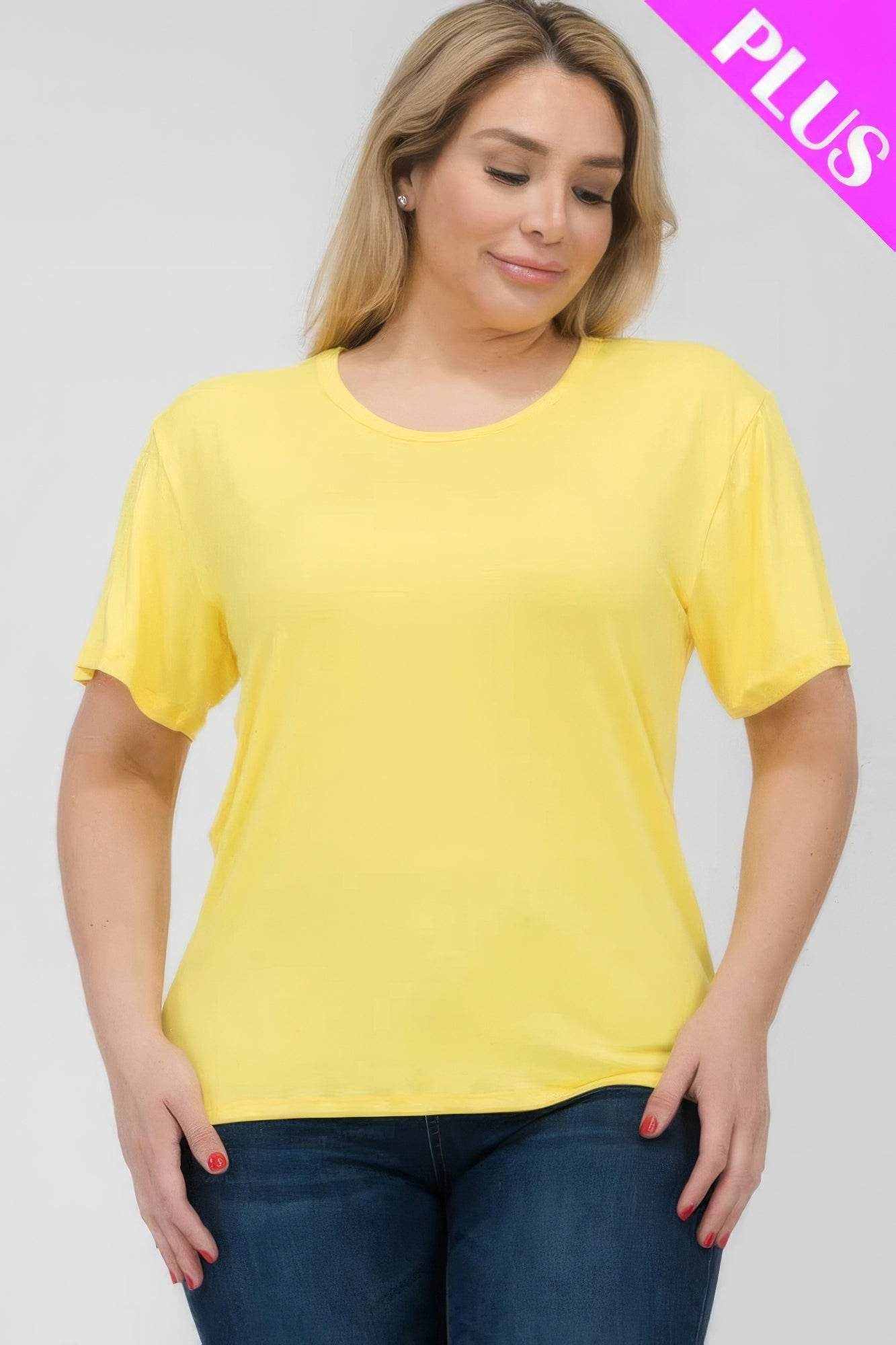 Plus Size Basic Short Sleeve T-shirt - Purcell's Clothing Company