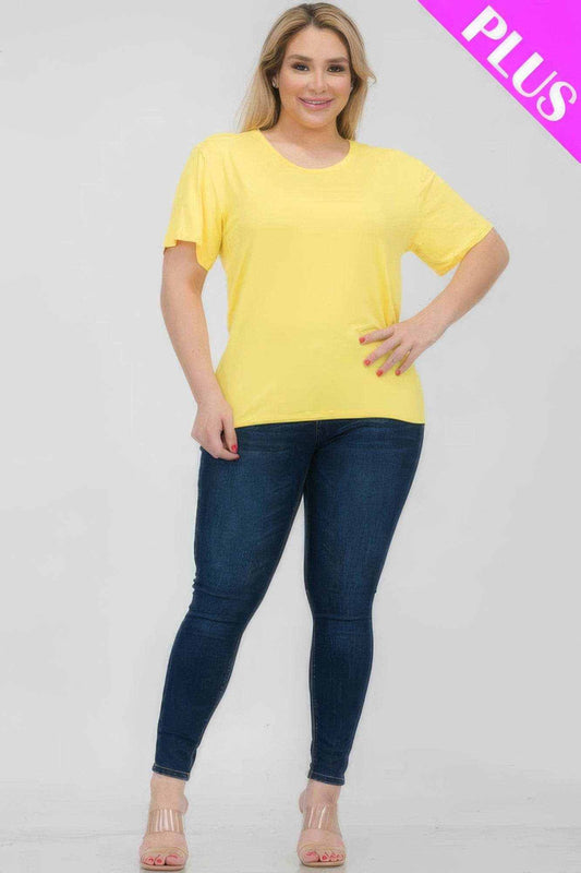 Plus Size Basic Short Sleeve T-shirt - Purcell's Clothing Company