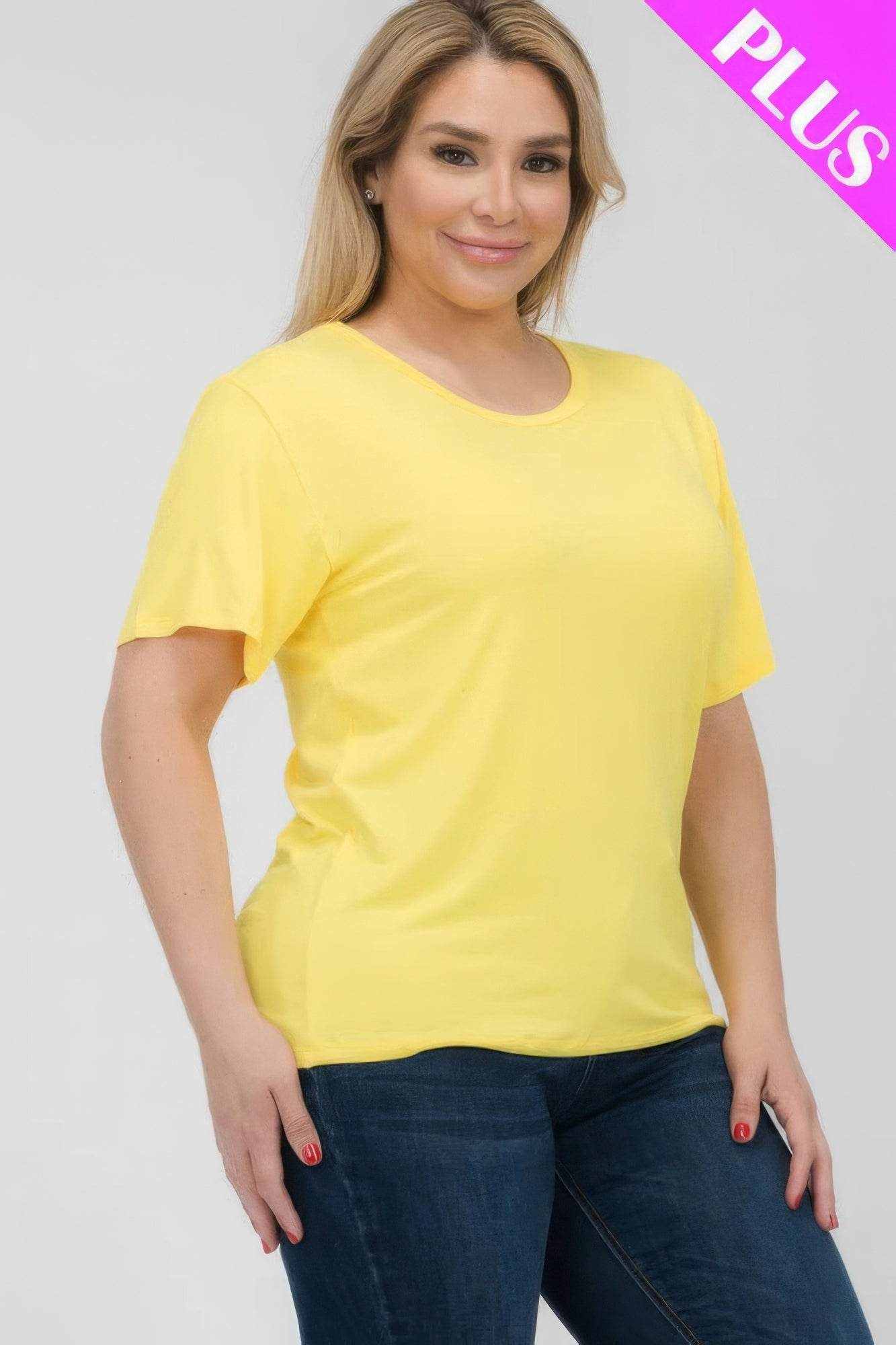 Plus Size Basic Short Sleeve T-shirt - Purcell's Clothing Company