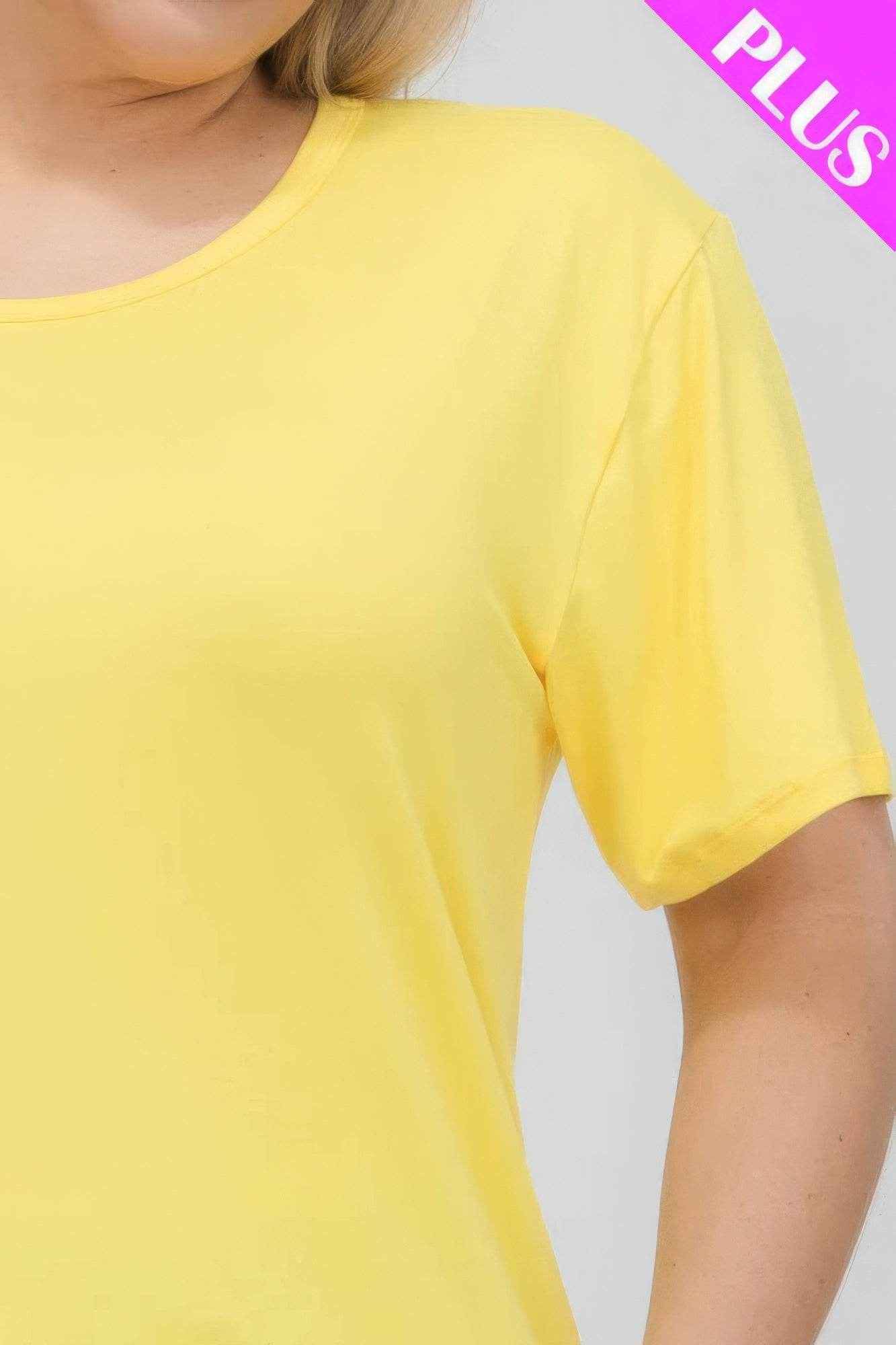 Plus Size Basic Short Sleeve T-shirt - Purcell's Clothing Company