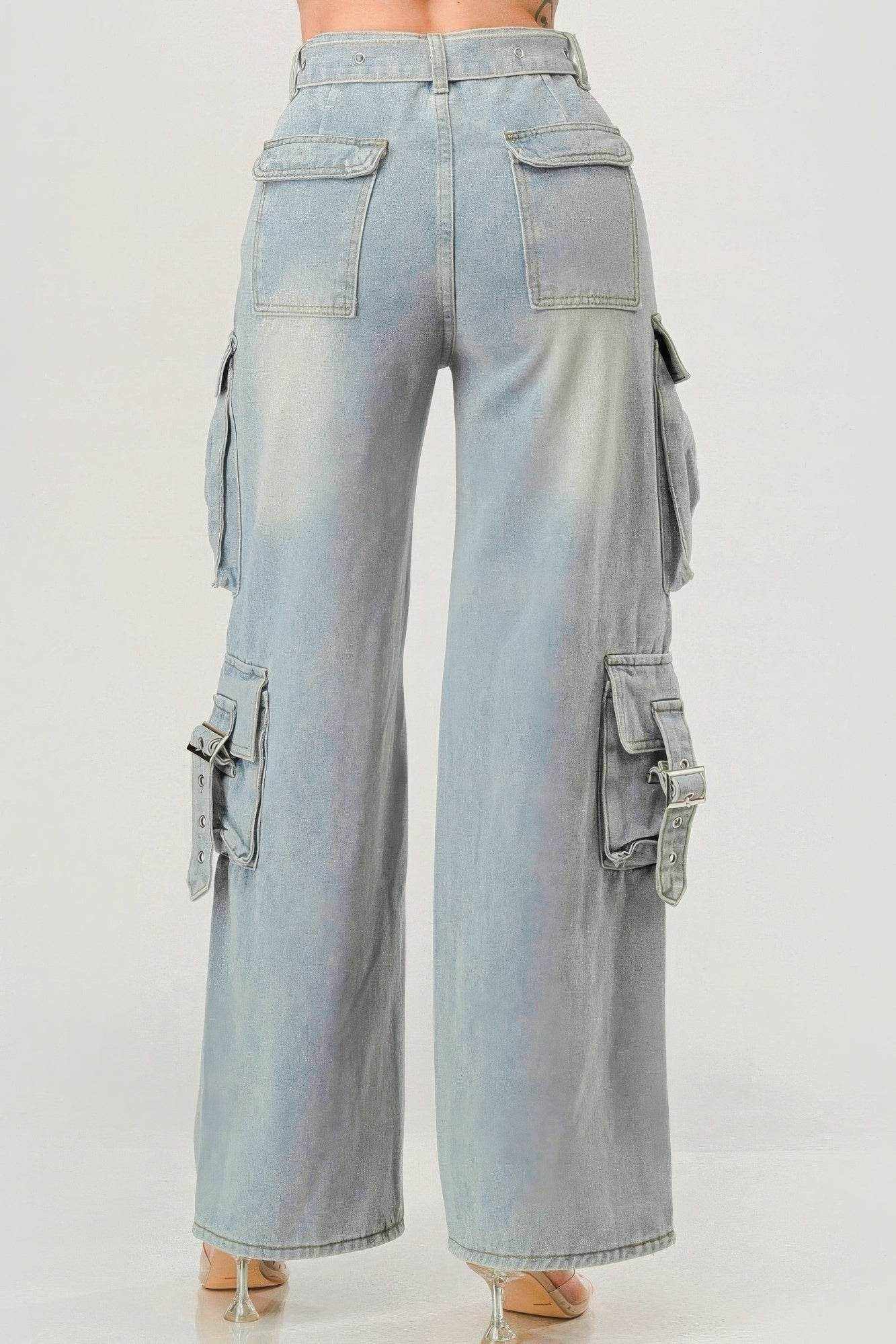 Belted Denim Cargo Jean - Purcell's Clothing Company