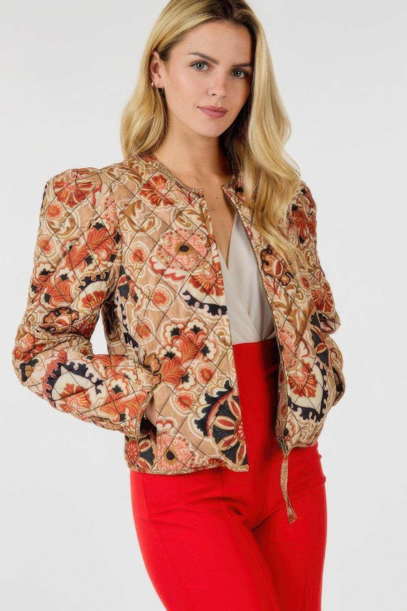 Zip Up Multi-print Jacket - Purcell's Clothing Company