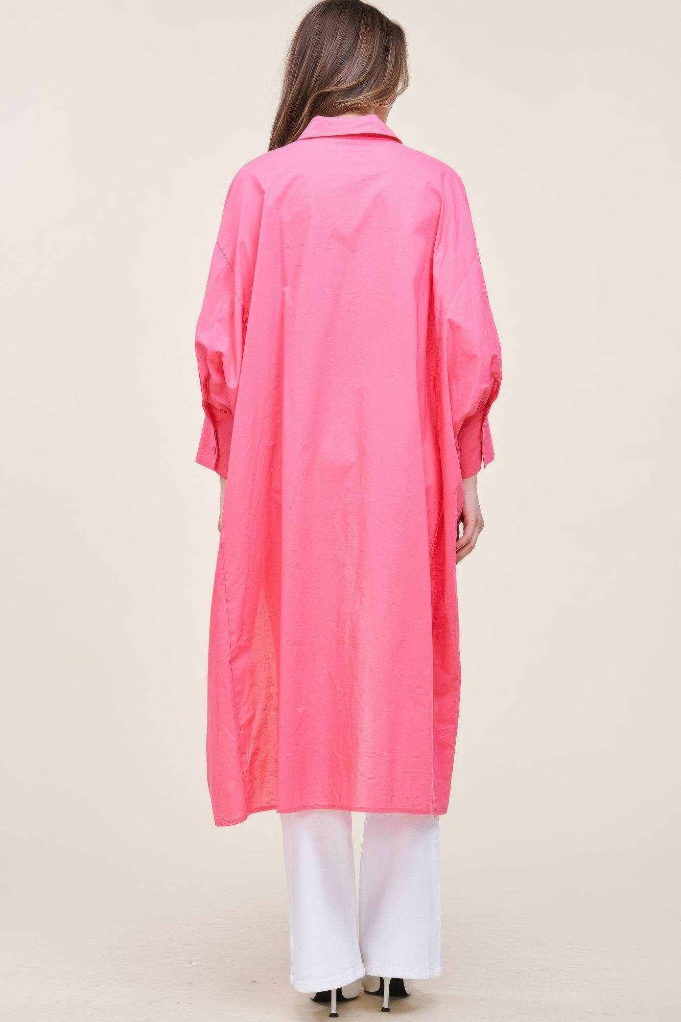 Oversized Shirt With Long Back - Purcell's Clothing Company