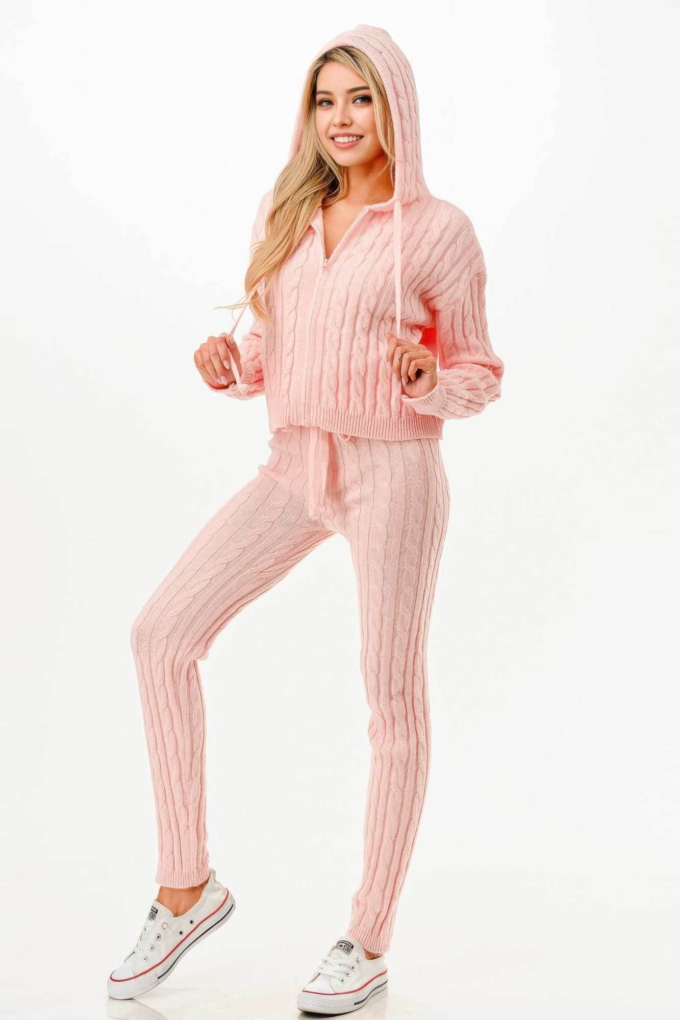 Cable Hoodie Sweater 2pcs Set - Purcell's Clothing Company