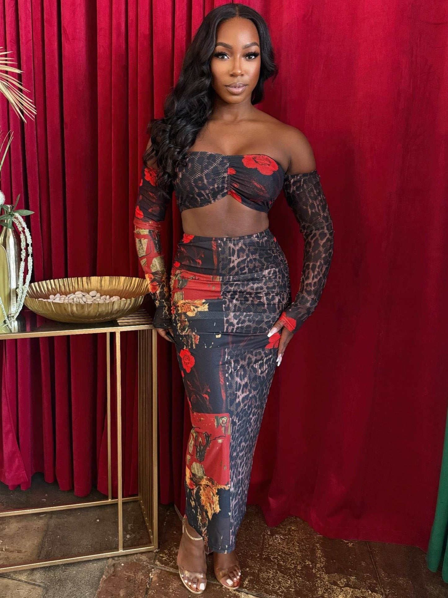 Midnight Rose Mesh Set - Purcell's Clothing Company