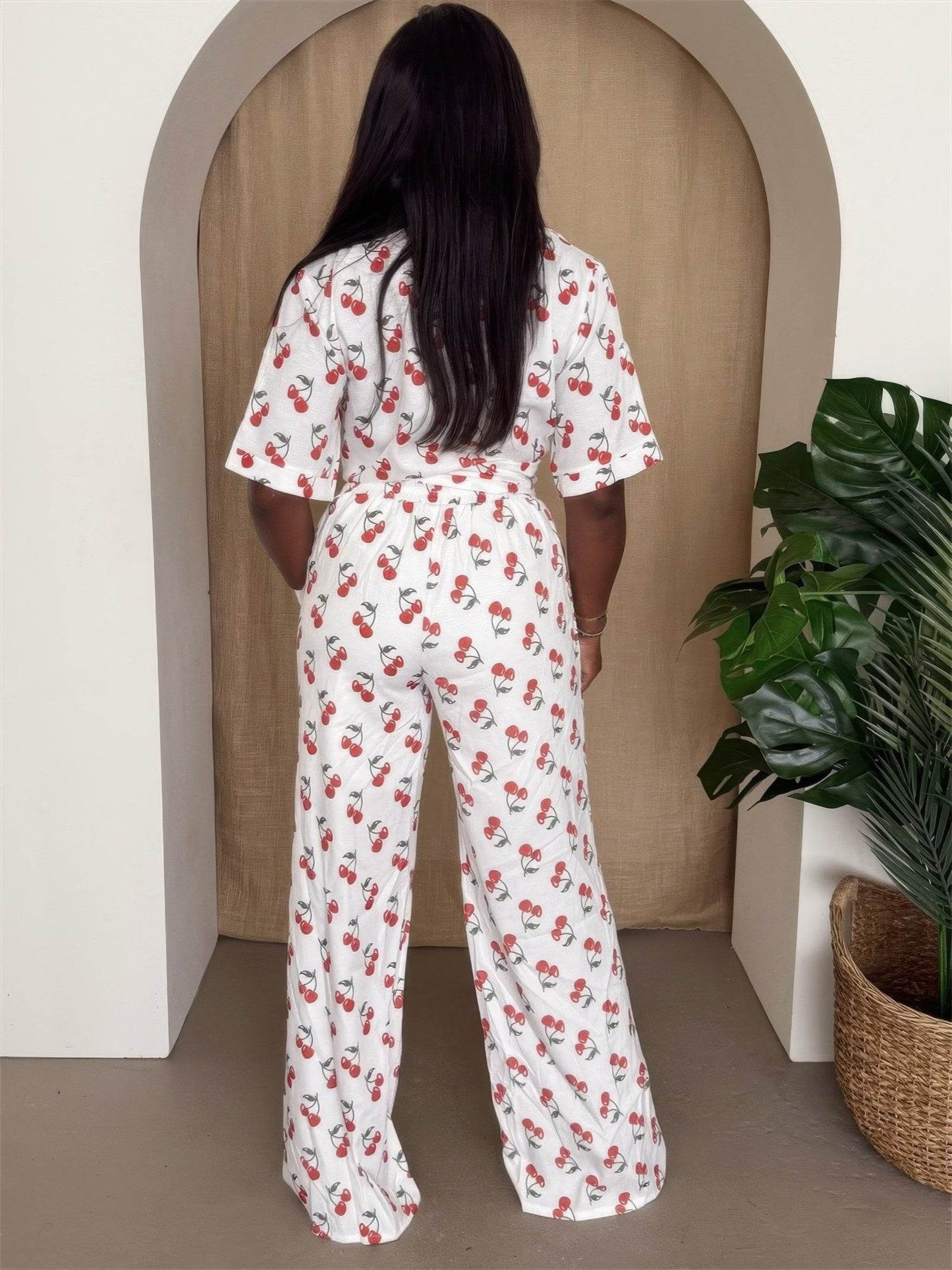 Cherry Pop Wide-leg Set - Purcell's Clothing Company