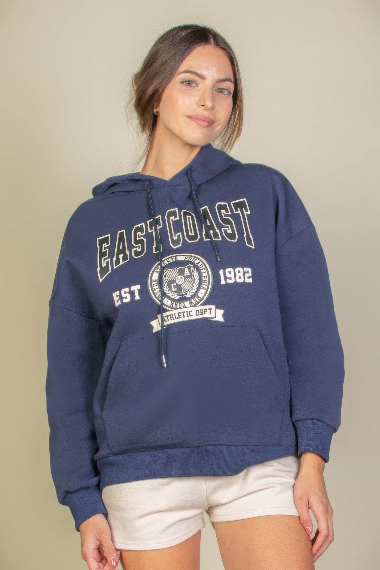 Graphic Kangaroo Pocket Drawstring Hoodie - Purcell's Clothing Company