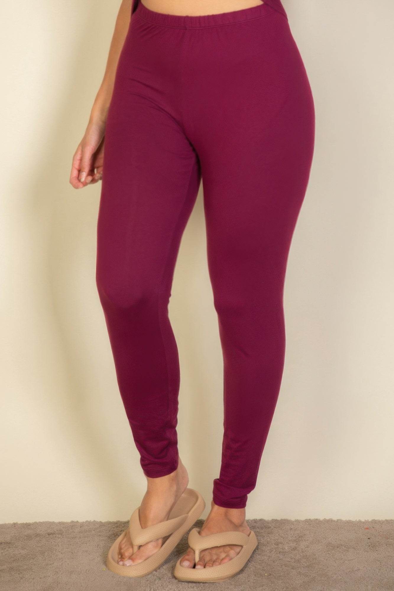 Plus Basic Solid Leggings - Purcell's Clothing Company