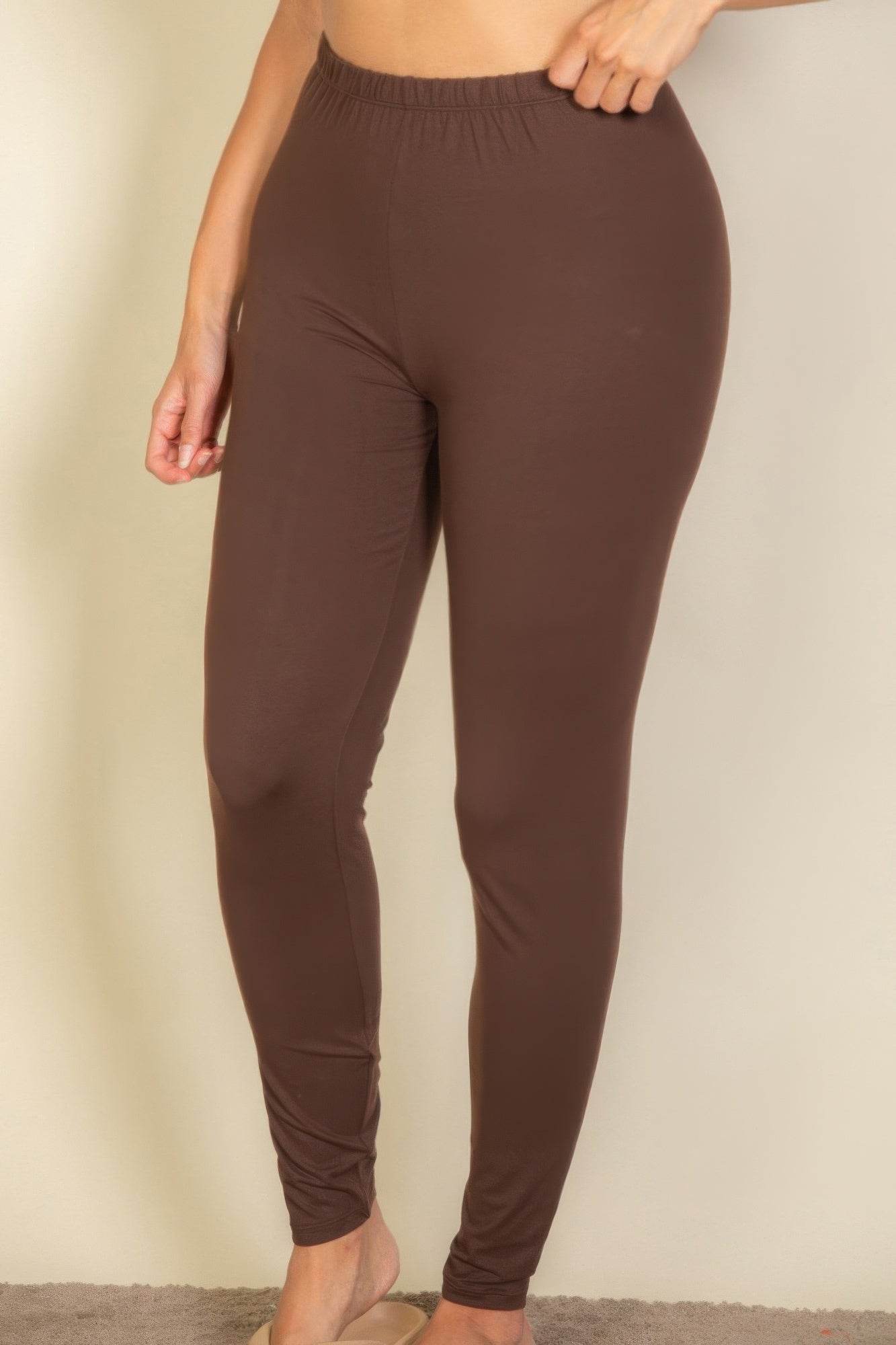 Plus Basic Solid Leggings - Purcell's Clothing Company