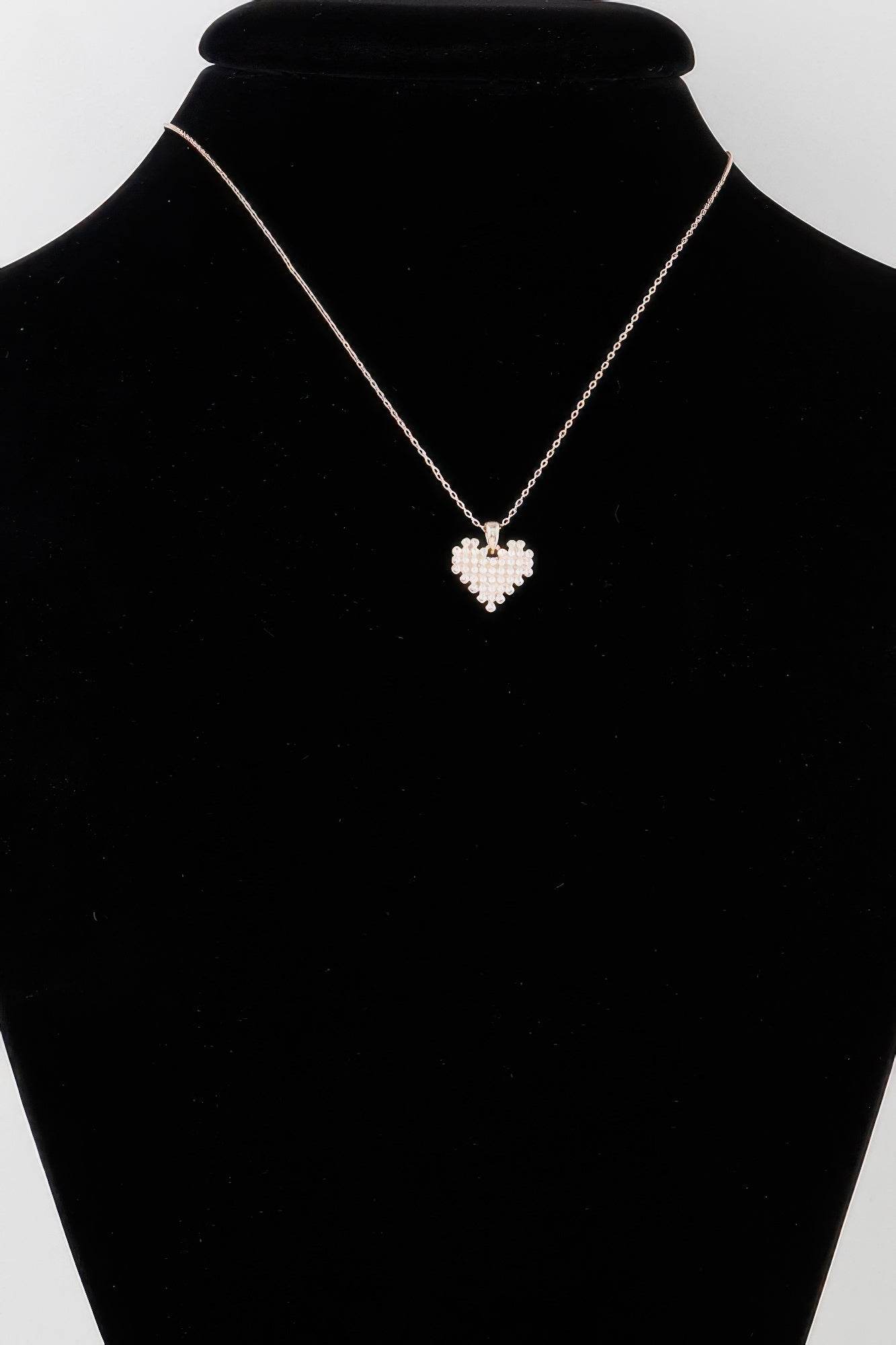 Block Pearl Heart Necklace - Purcell's Clothing Company