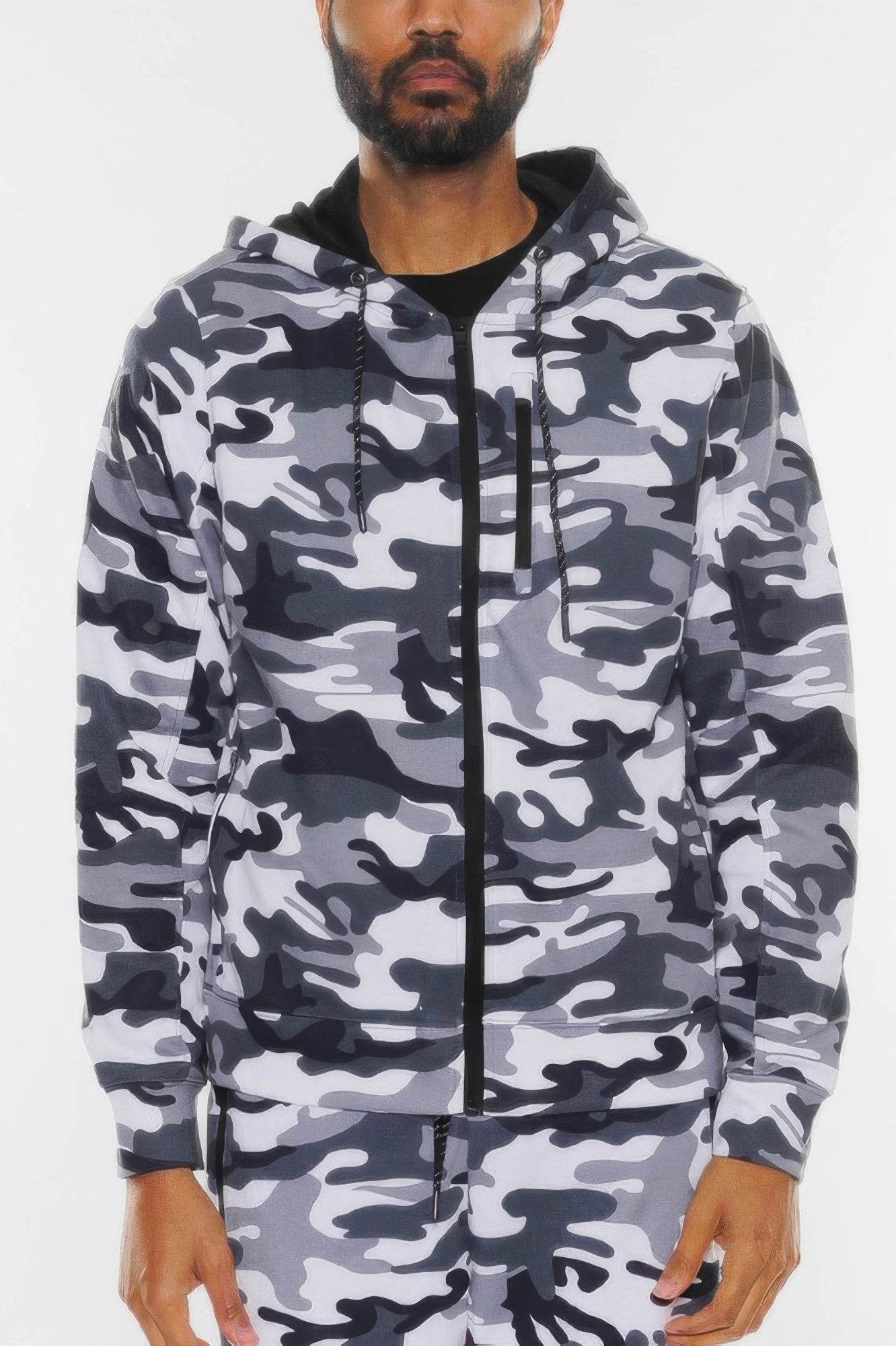 Solid Heathered Zip Up Jacket - Purcell's Clothing Company