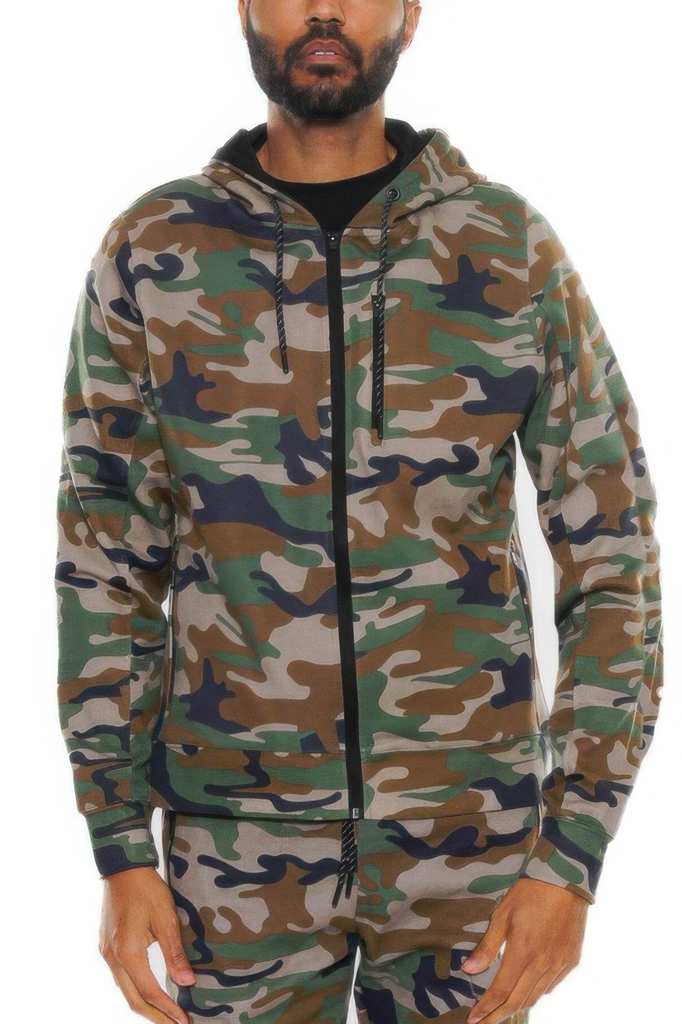 Solid Heathered Zip Up Jacket - Purcell's Clothing Company