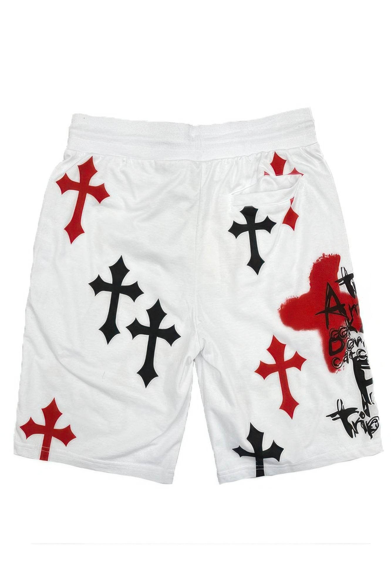 Mens Chrome Cross Skull Shorts - Purcell's Clothing Company