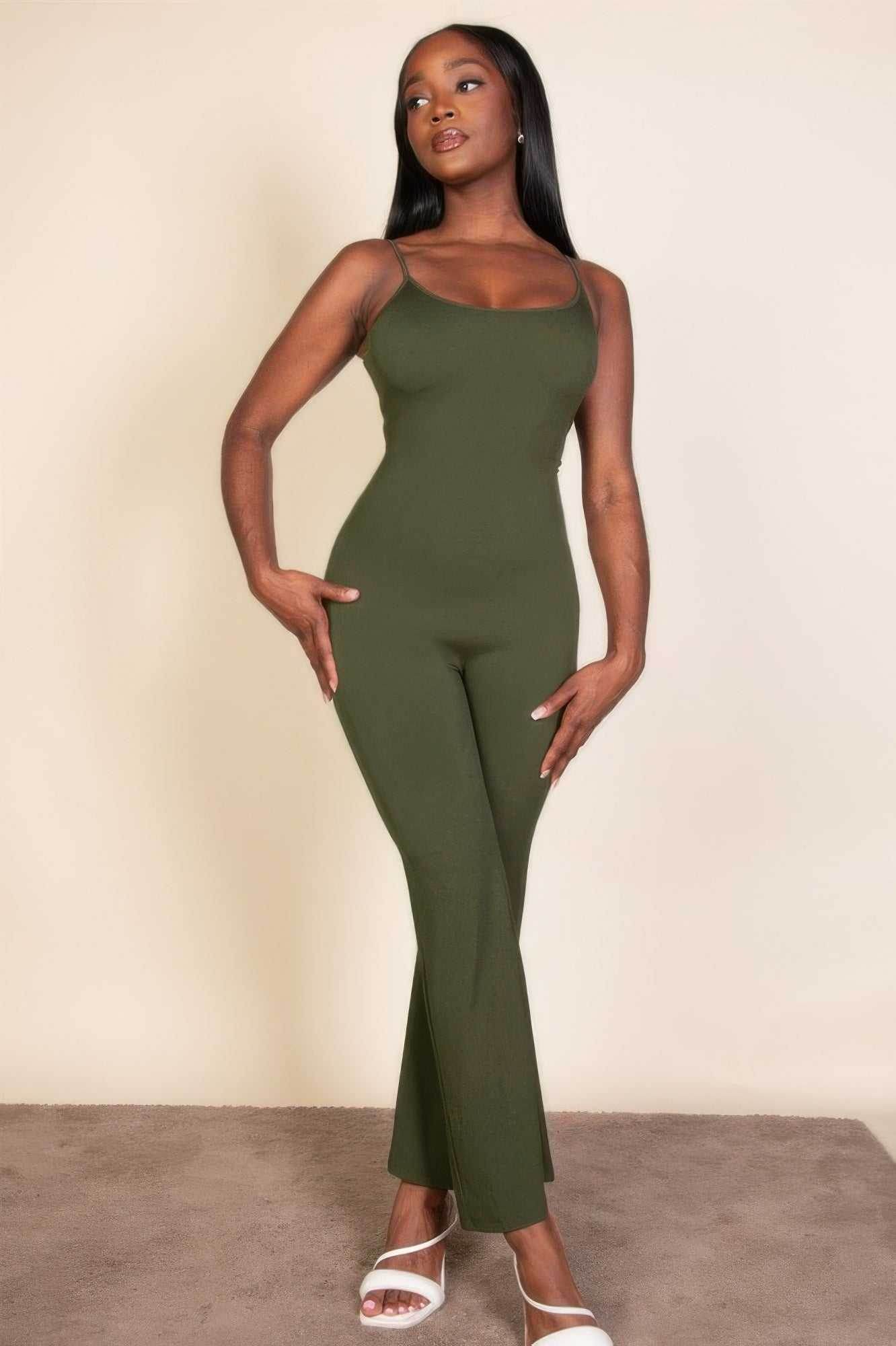 Ribbed Sleeveless Wide Leg Jumpsuit - Purcell's Clothing Company