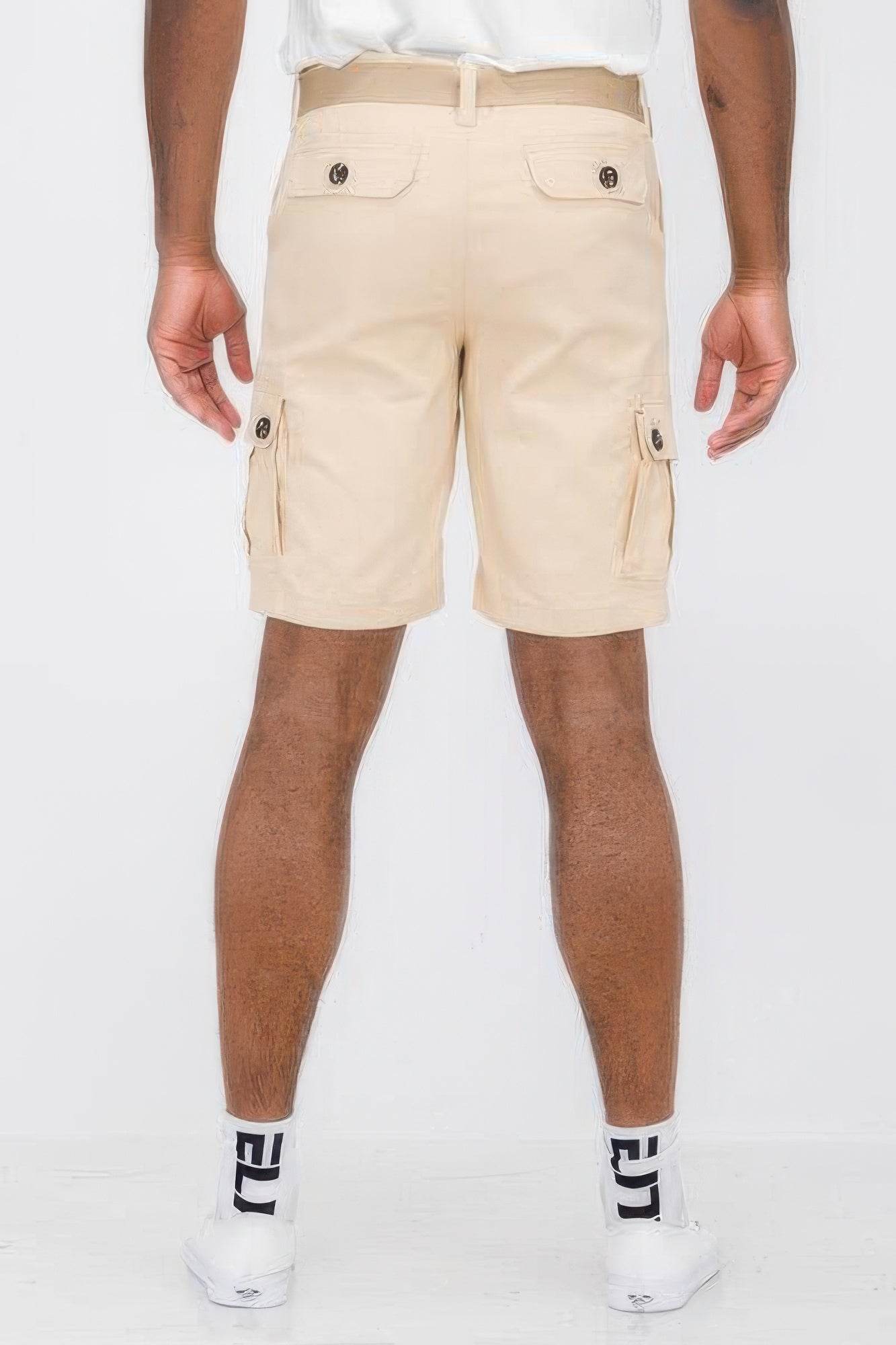 Mens Belted Cargo Shorts With Pockets - Purcell's Clothing Company