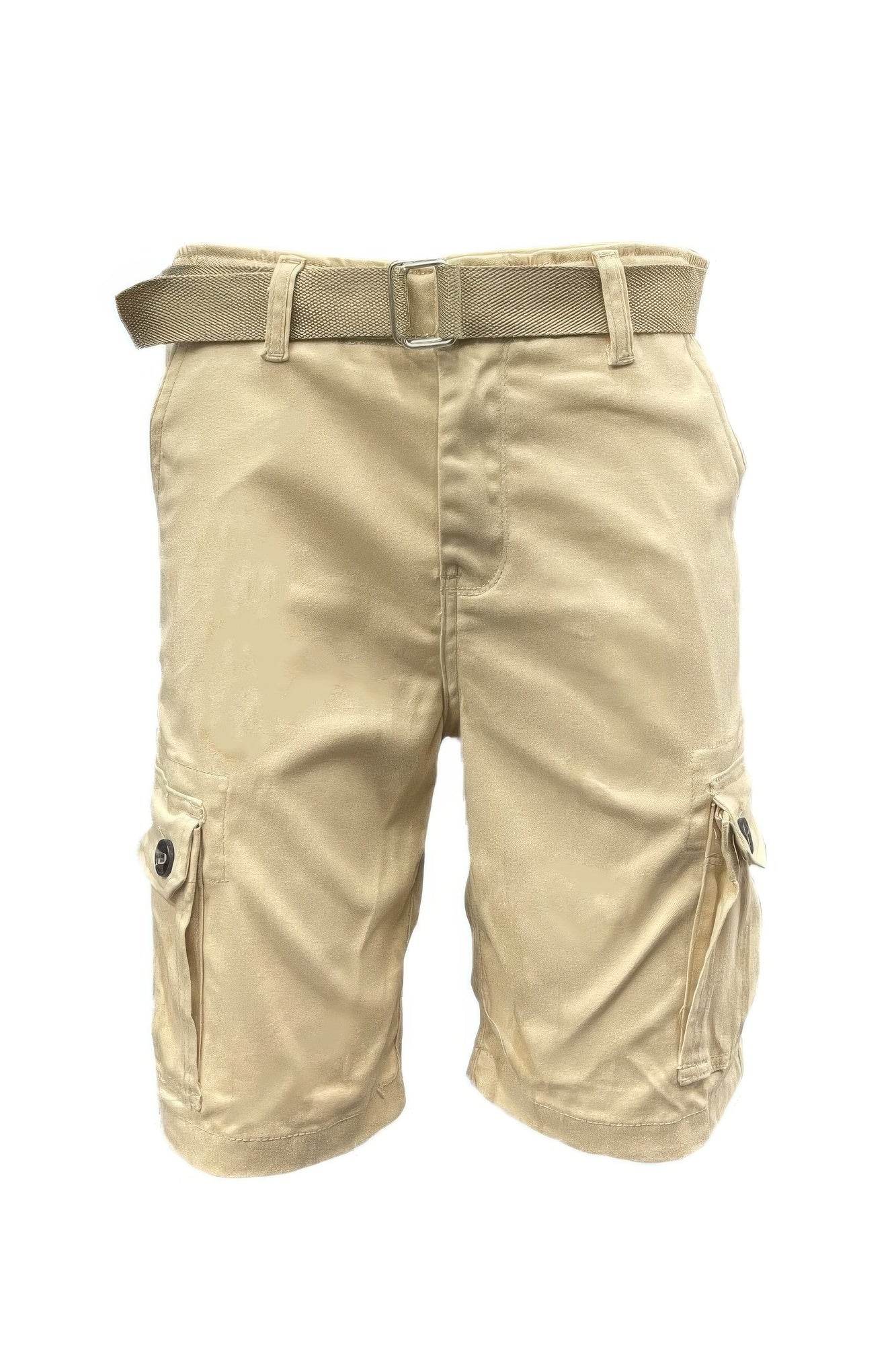 Mens Belted Cargo Shorts With Pockets - Purcell's Clothing Company