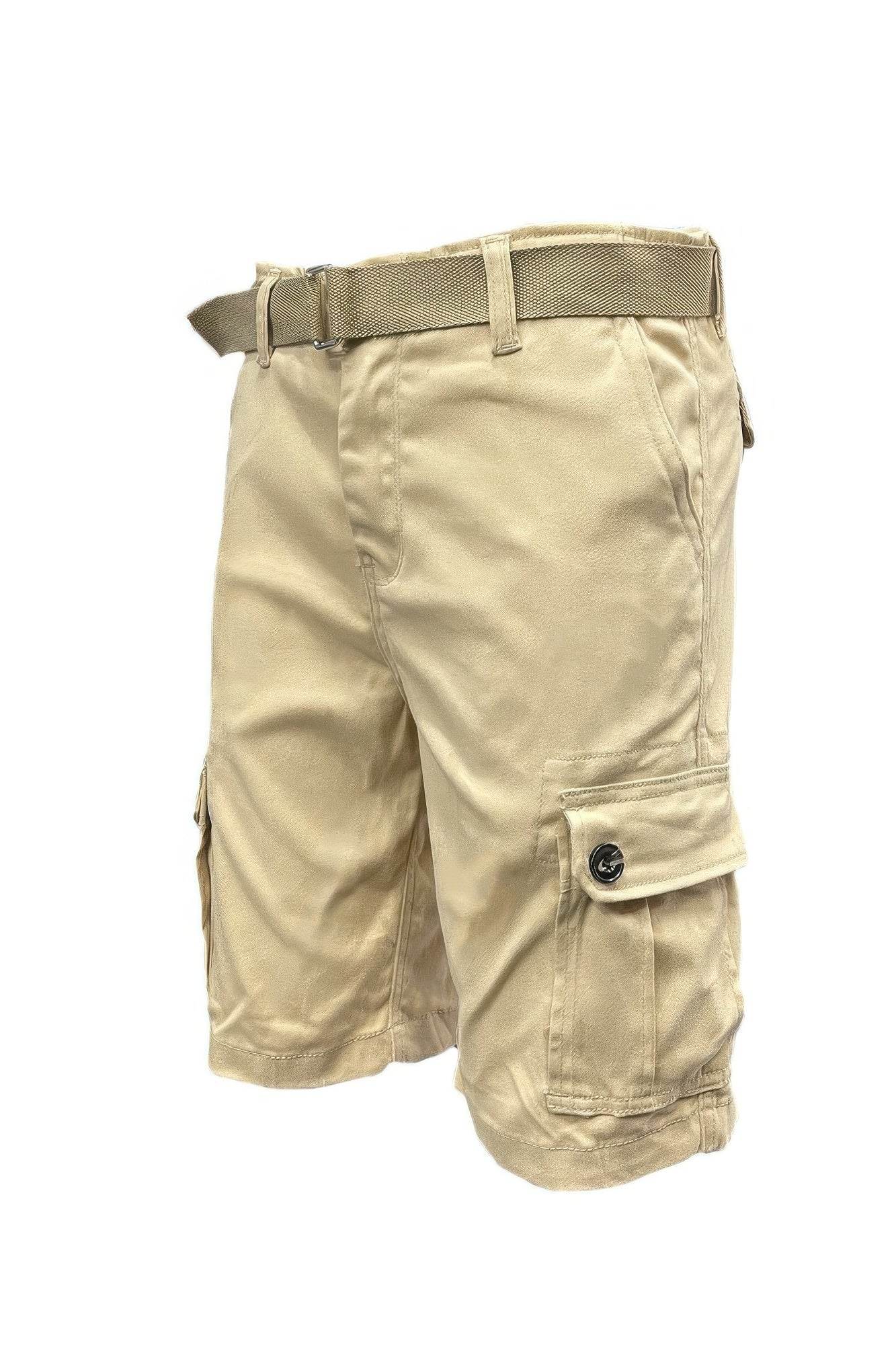 Mens Belted Cargo Shorts With Pockets - Purcell's Clothing Company
