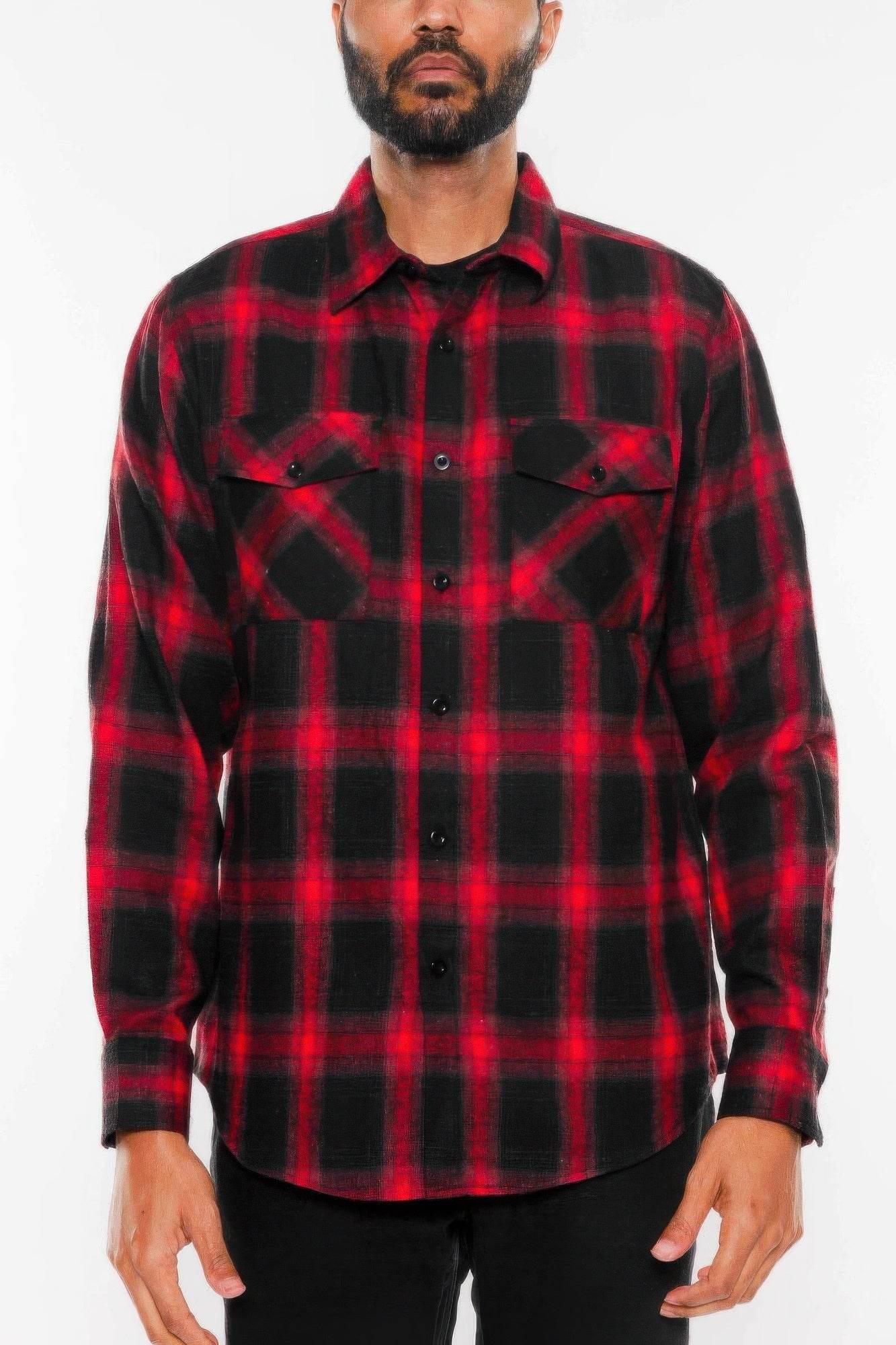Full Plaid Checkered Flannel Long Sleeve - Purcell's Clothing Company