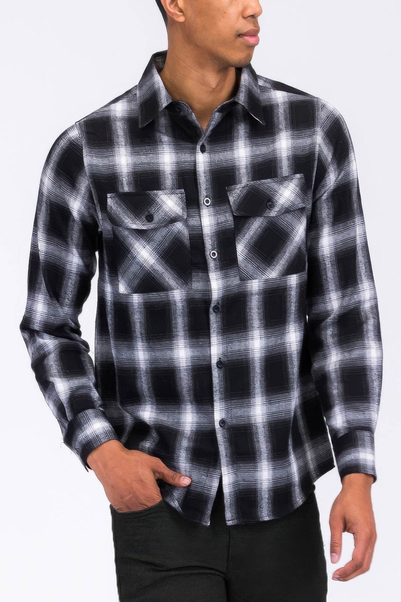 Full Plaid Checkered Flannel Long Sleeve - Purcell's Clothing Company