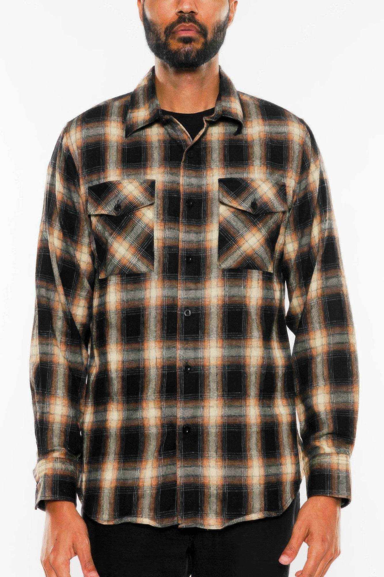 Full Plaid Checkered Flannel Long Sleeve - Purcell's Clothing Company