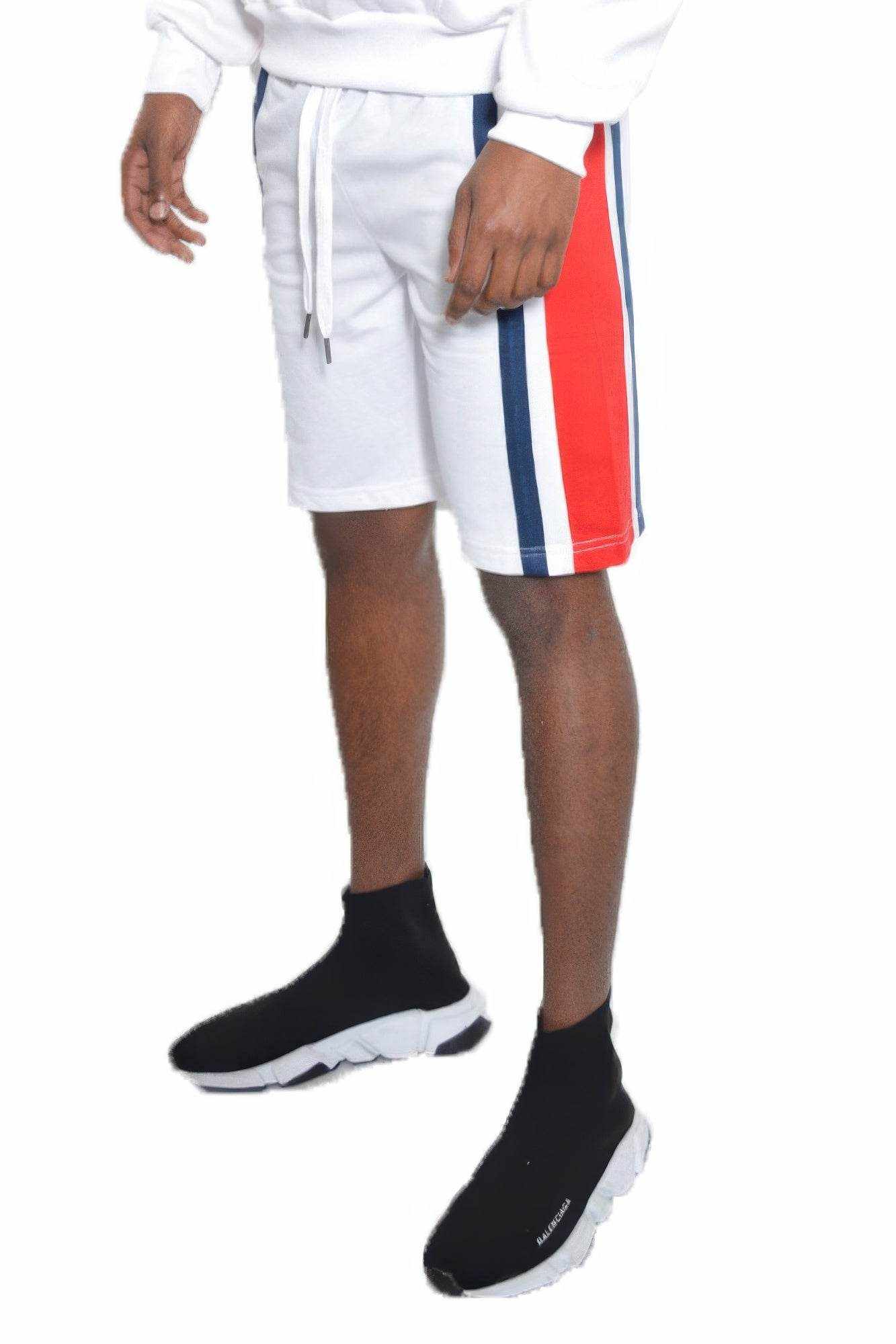Mens Color Block Stripe Sweat Shorts - Purcell's Clothing Company