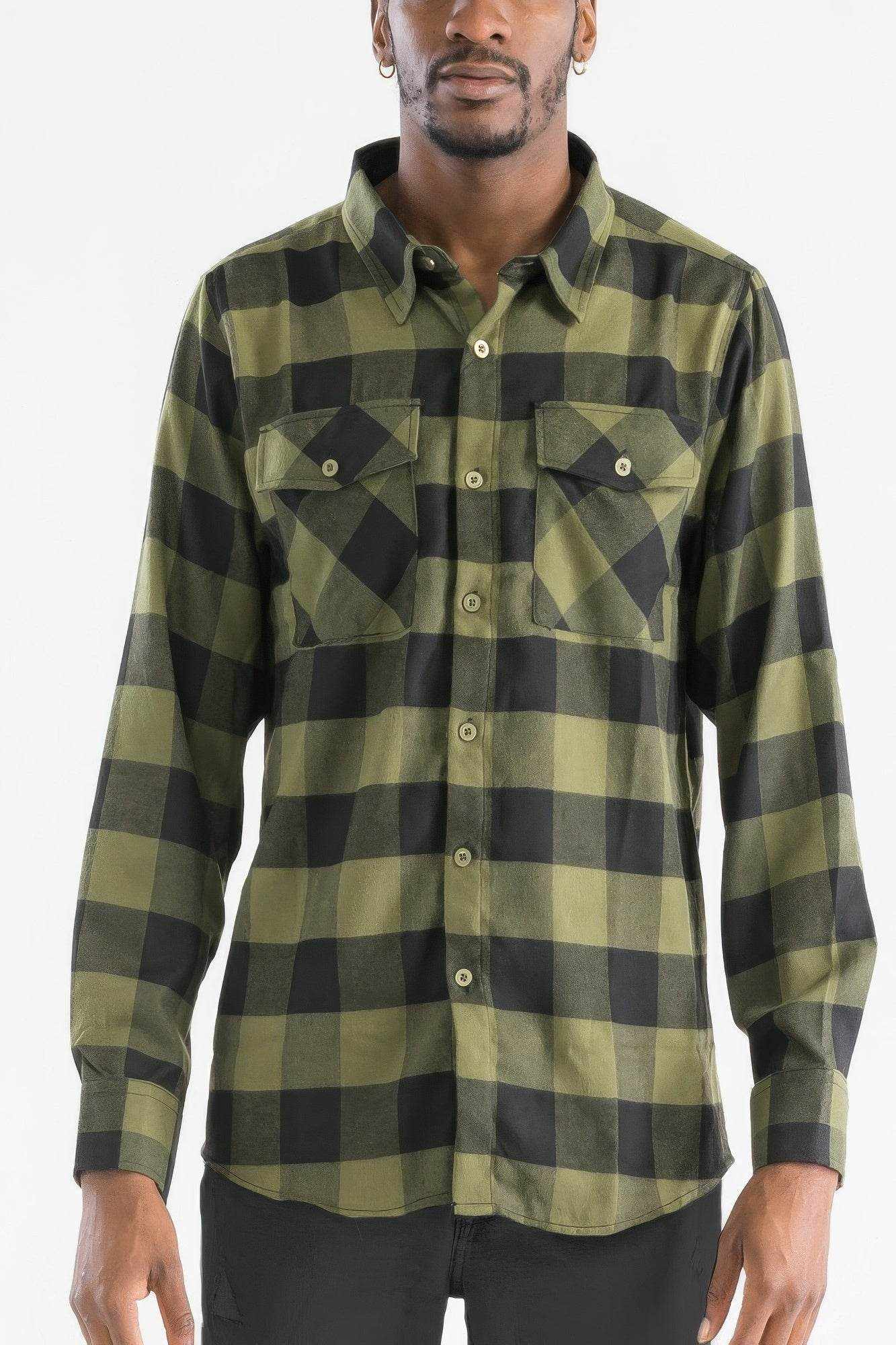 Checkered Long Sleeve Flannel Shirt - Purcell's Clothing Company