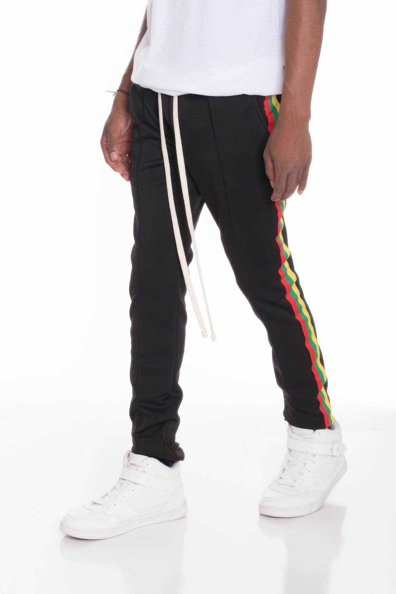 Rasta Taped Track Sweatpants - Purcell's Clothing Company