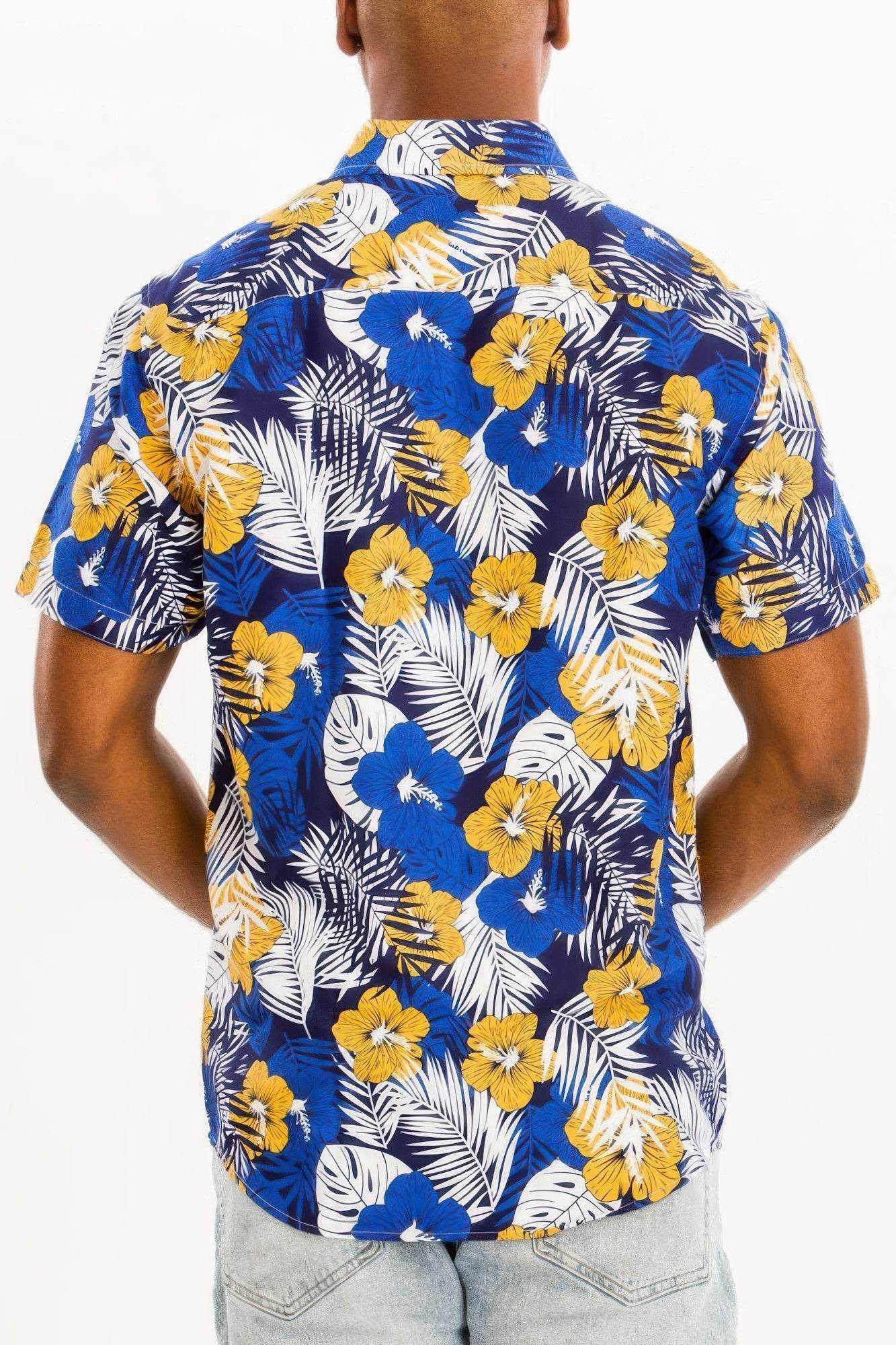 Hawaiian Print Button Down Shirt - Purcell's Clothing Company