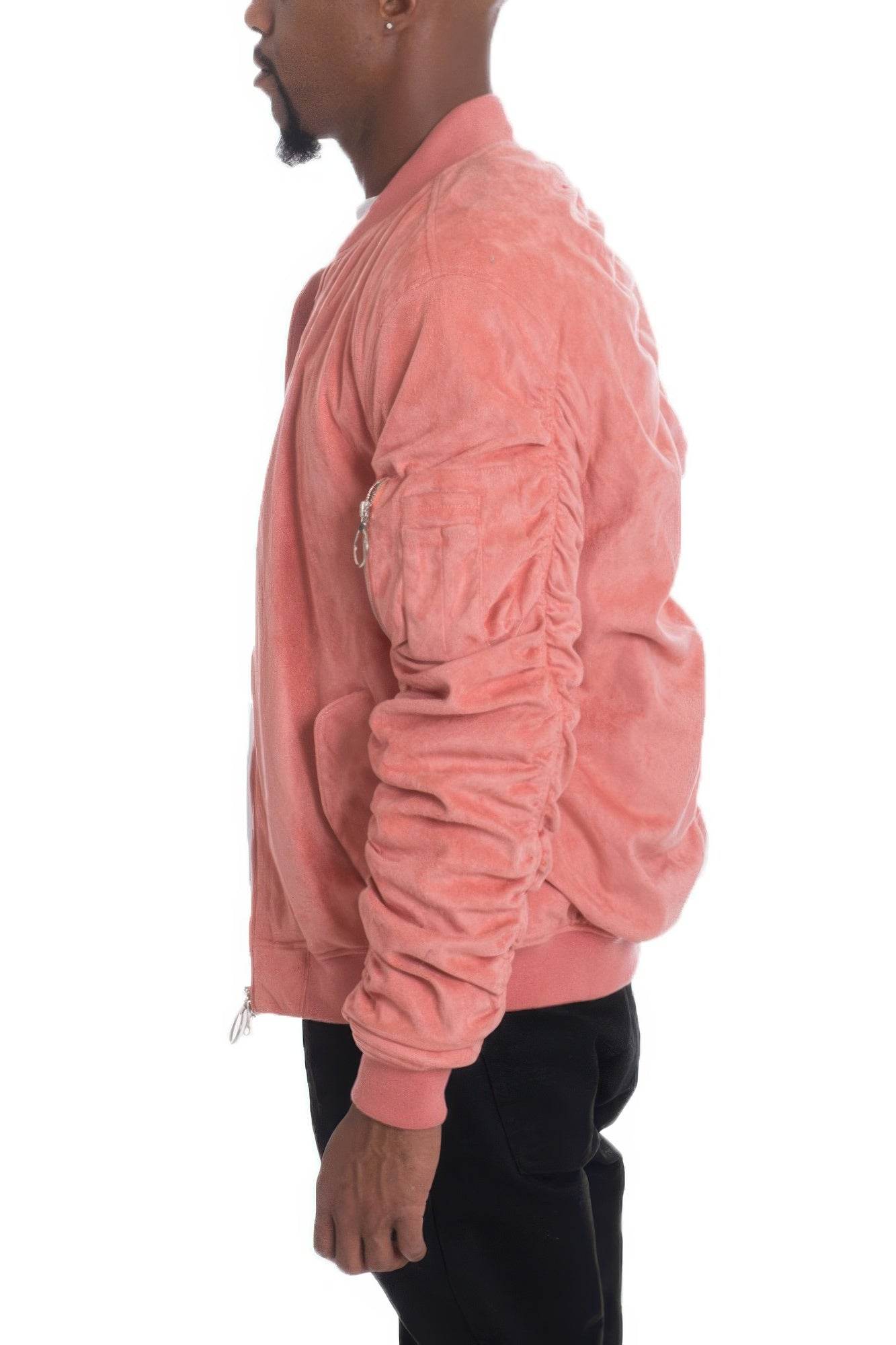 Mirosuede Scrunched Bomber Jacket - Purcell's Clothing Company