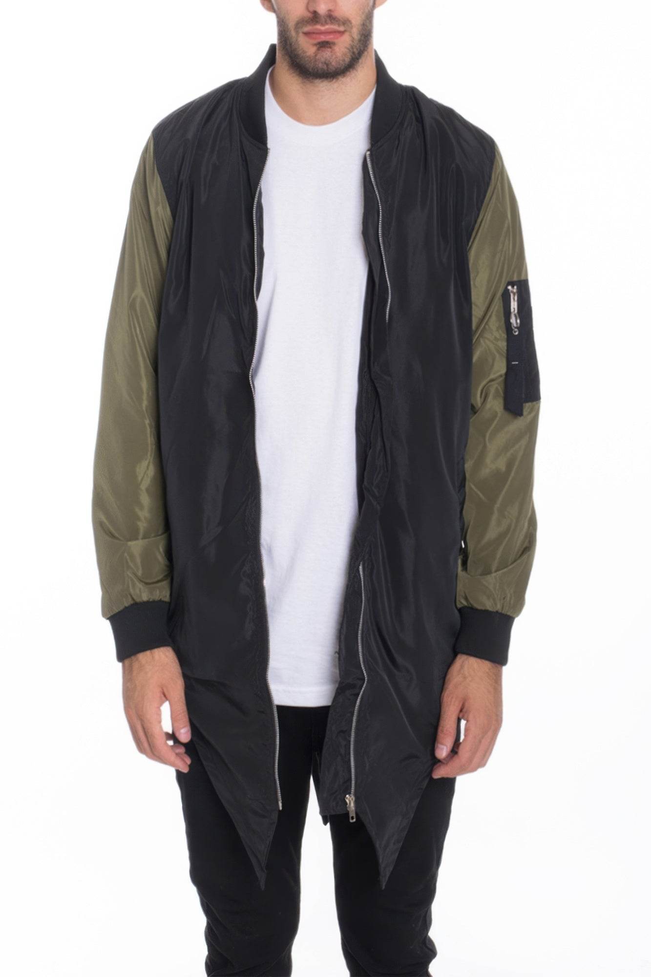 Mens Casual Windbreaker Satin Jacket - Purcell's Clothing Company
